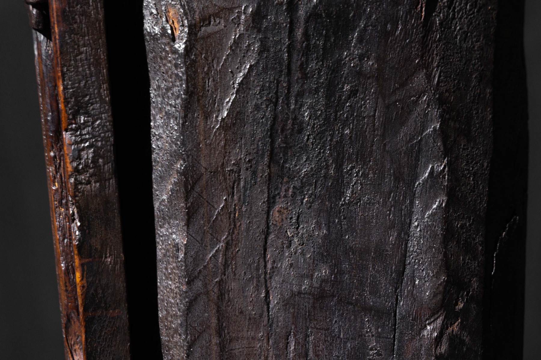 Primitive vernacular cabinet showing authentic wear