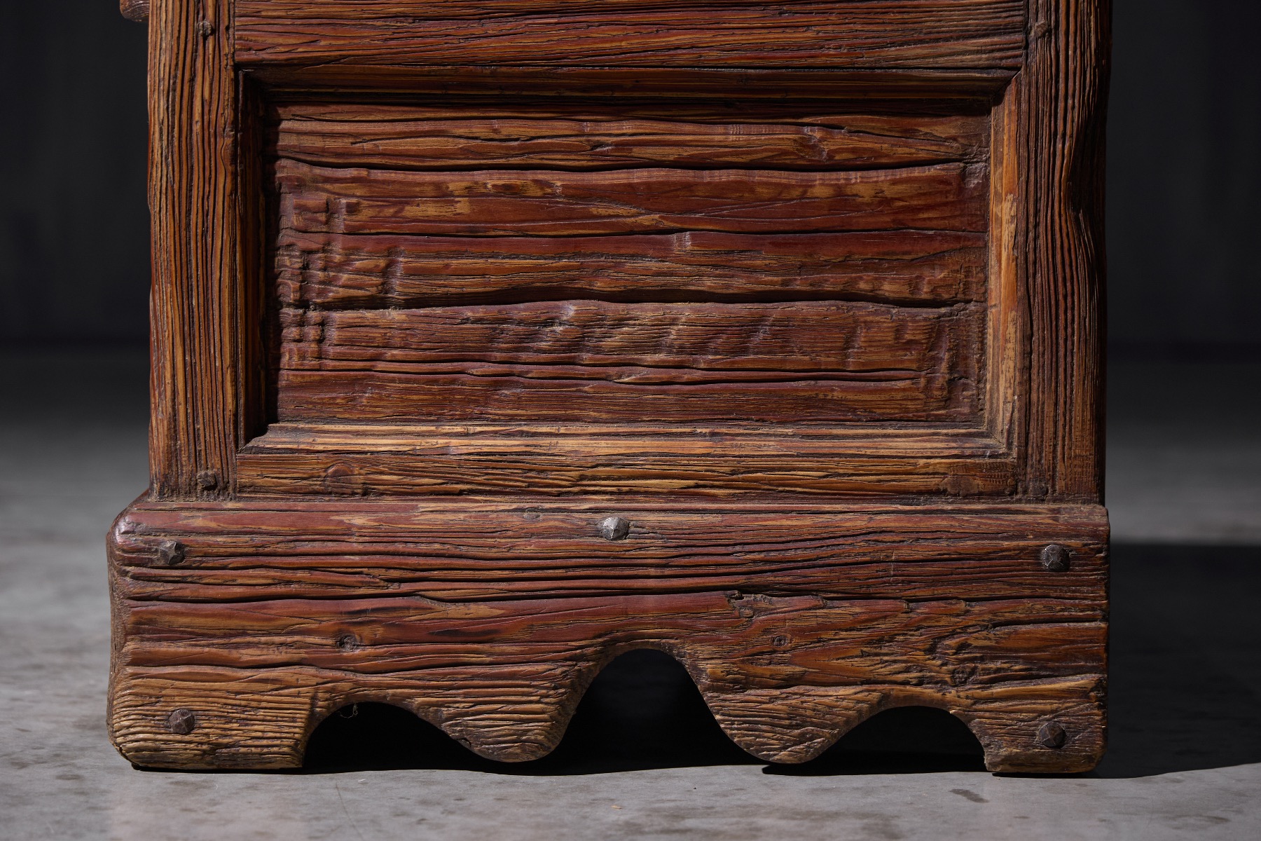 Rural 19th century armchair with practical storage feature