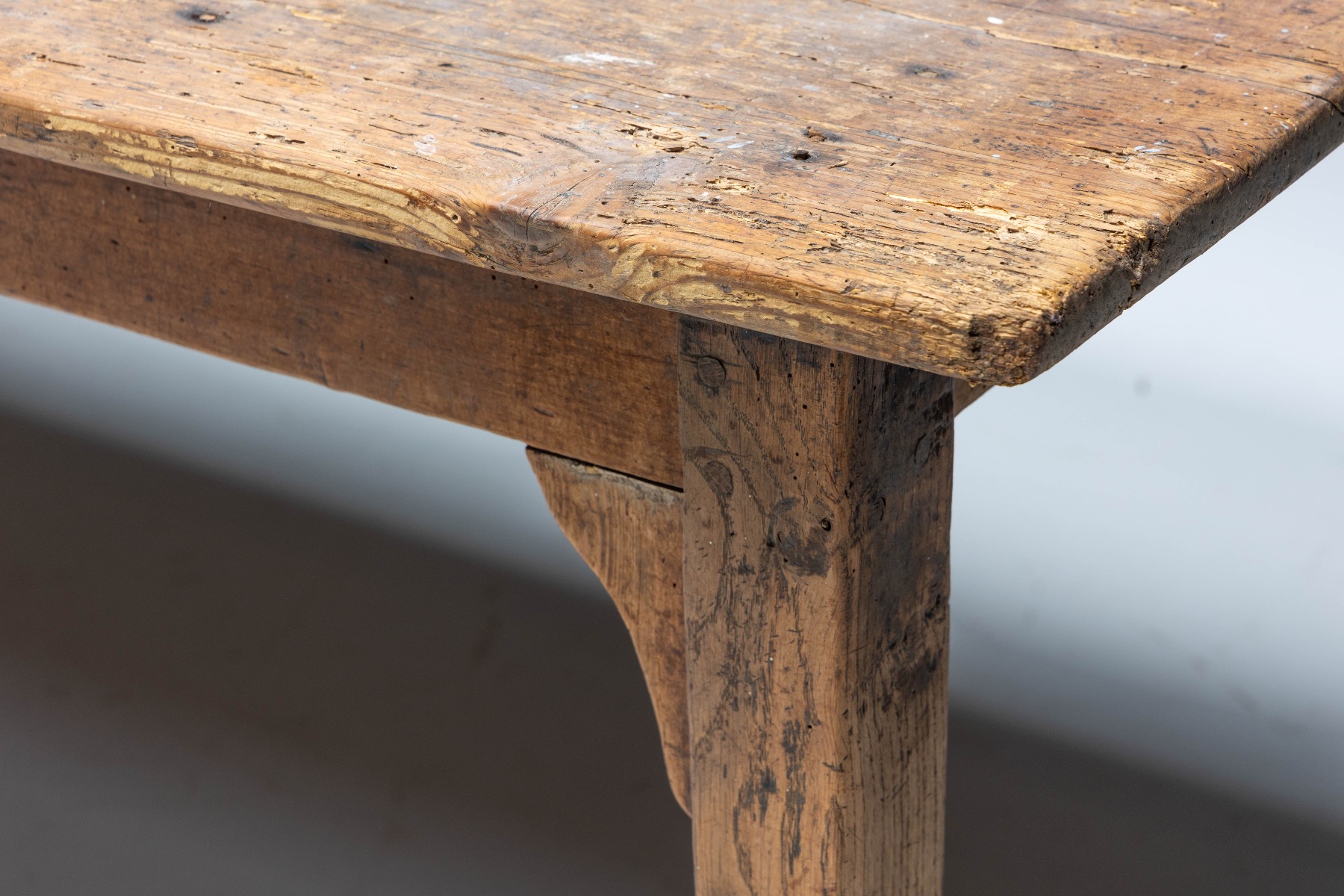 Rural 19th century wood dining table