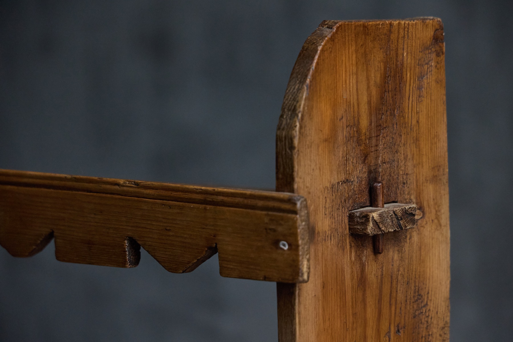 Heritage farmhouse bookcase in primitive style