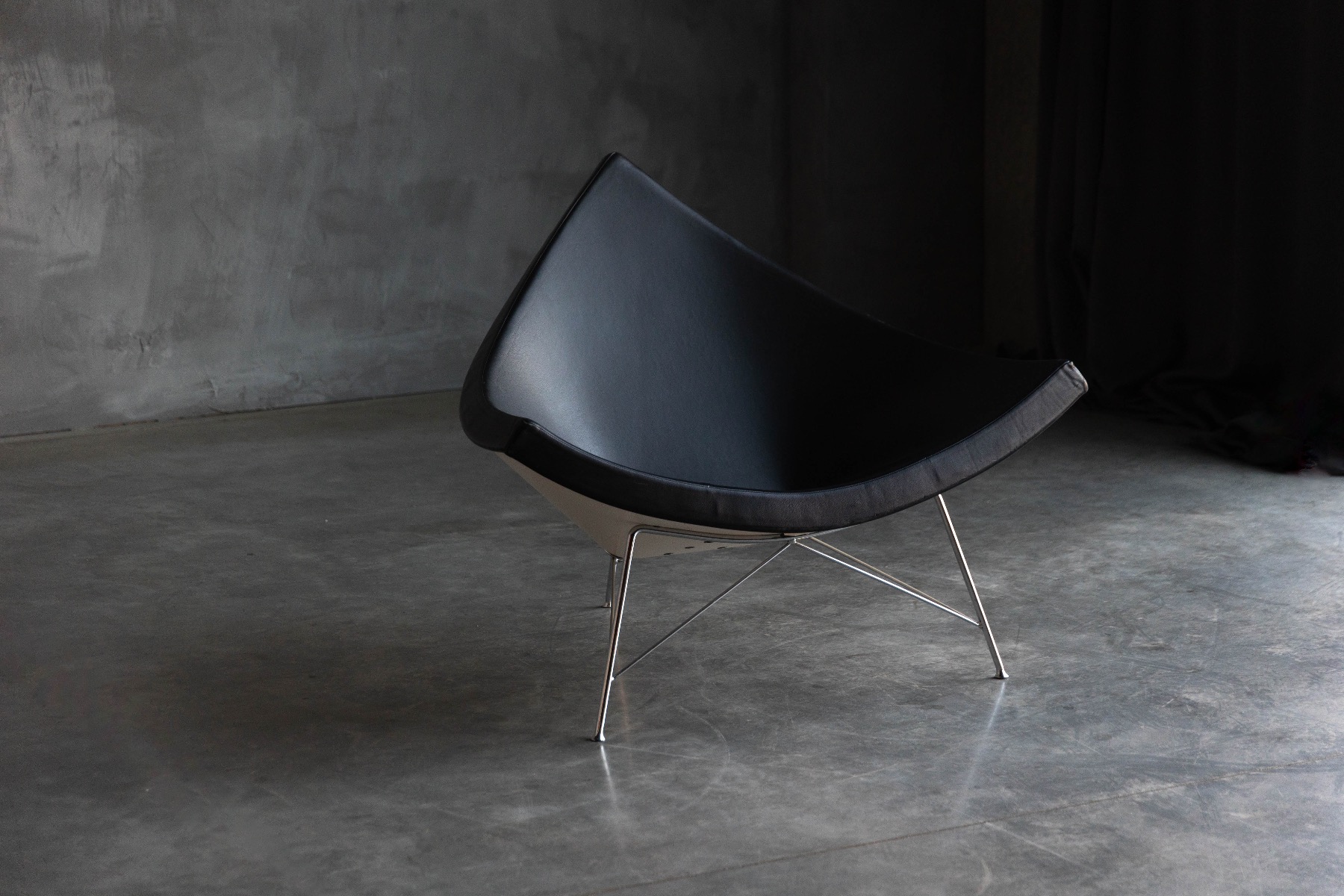 Architectural mid century modern Coconut Chair