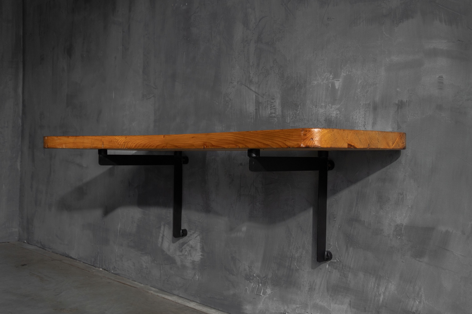 Charlotte Perriand console table with warm wood patina from the 1950s