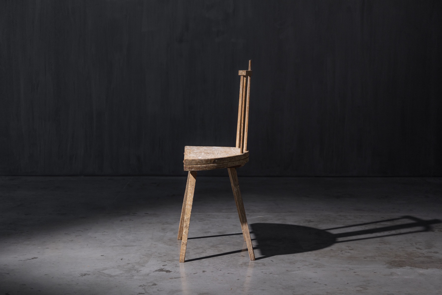 Authentic antique wooden chair with flexible design