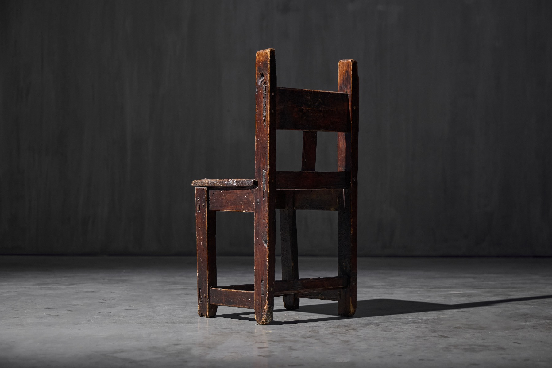 Rural folk art wooden child’s seat