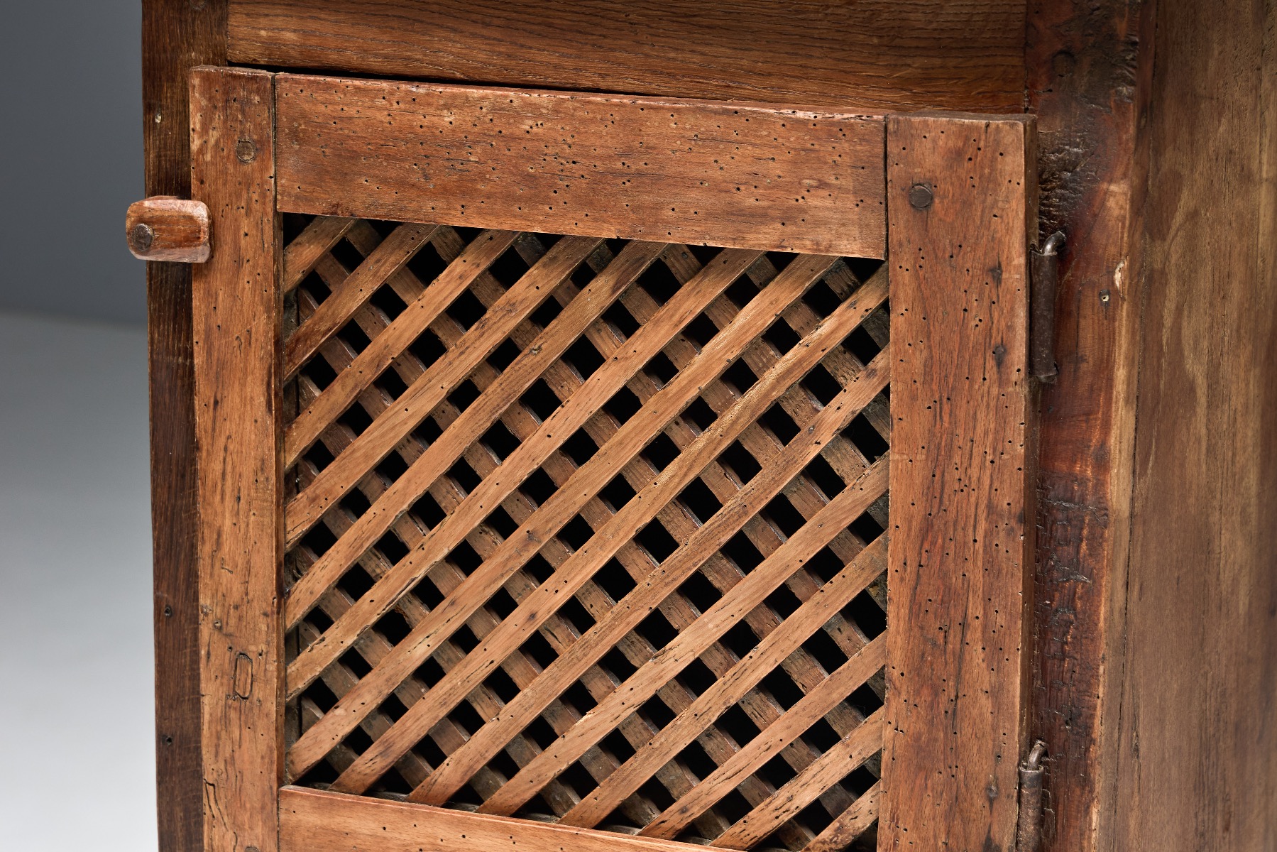 Timeworn 19th century rustic cabinet with authentic patina