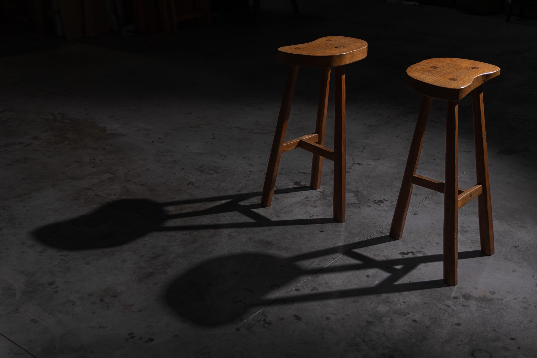 Traditional rustic bar seating crafted in wood