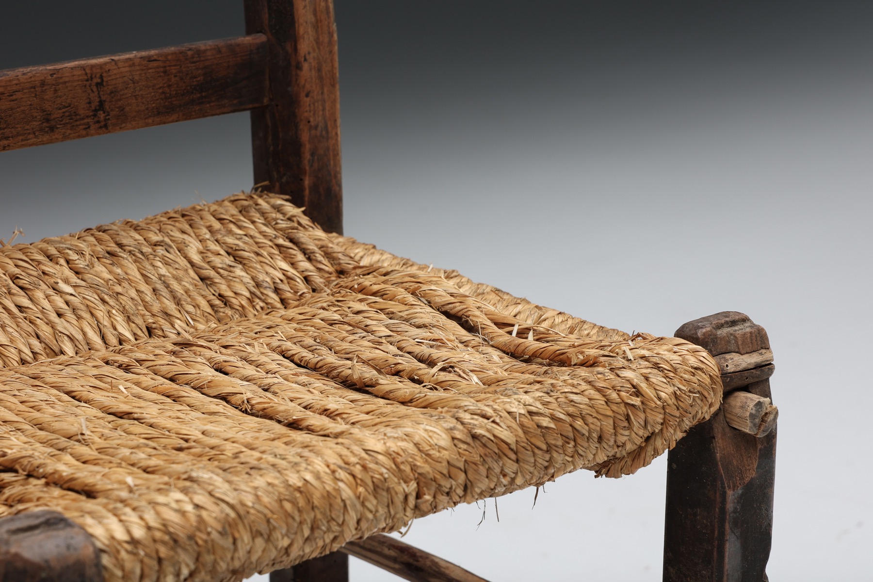 Traditional rattan chair in handwoven design