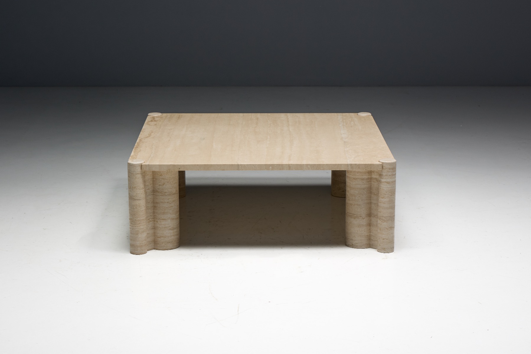 Sculptural travertine coffee table 1960s
