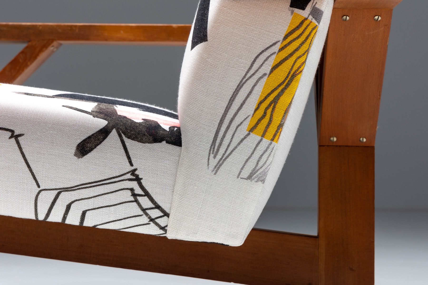 Upholstered modernist chair in Dutch design