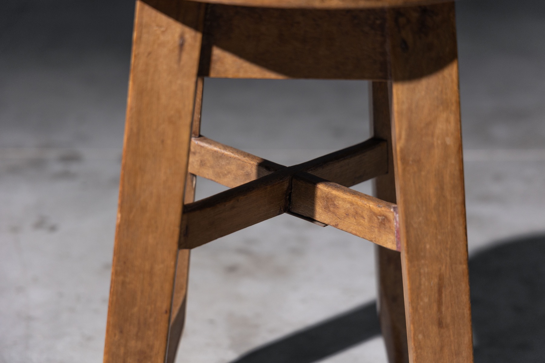 Vernacular Arts and Crafts stool with honest construction