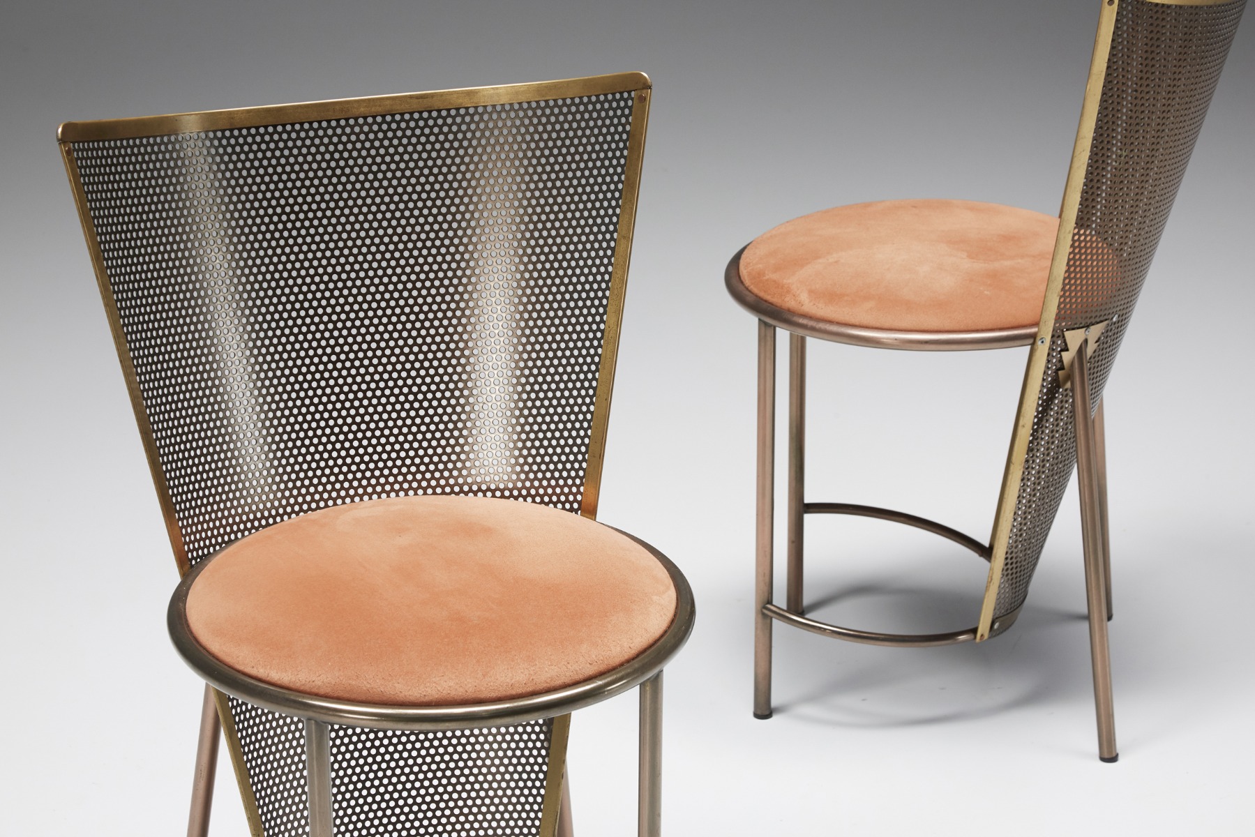 Vintage postmodern brass chairs Expo 92