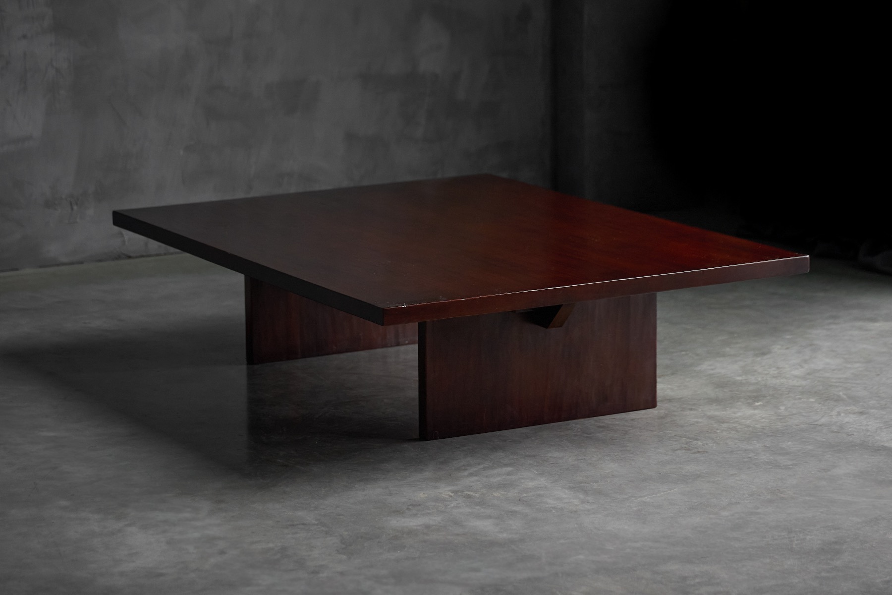 Sculptural bamboo coffee table with organic proportions