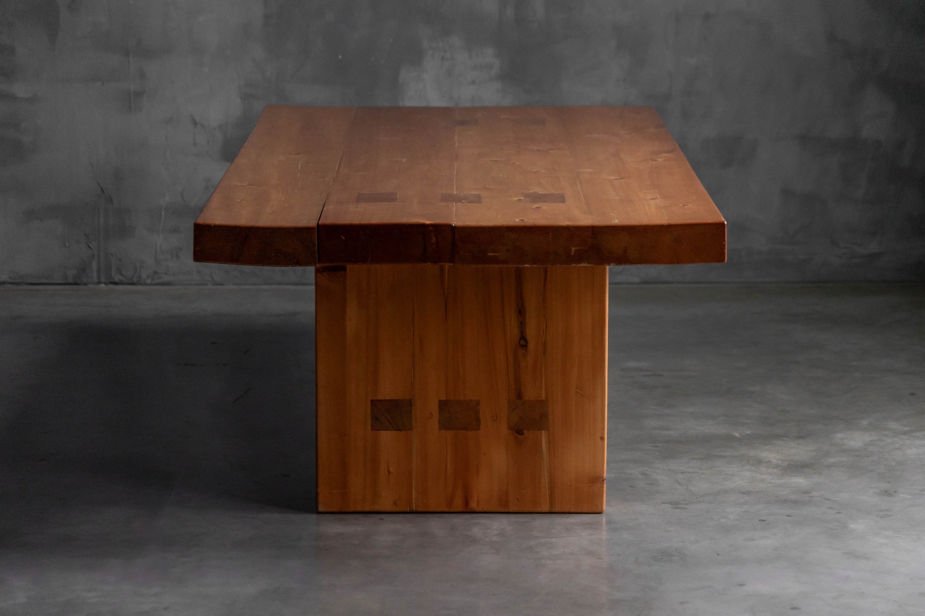 Mid century alpine dining table crafted from elmwood