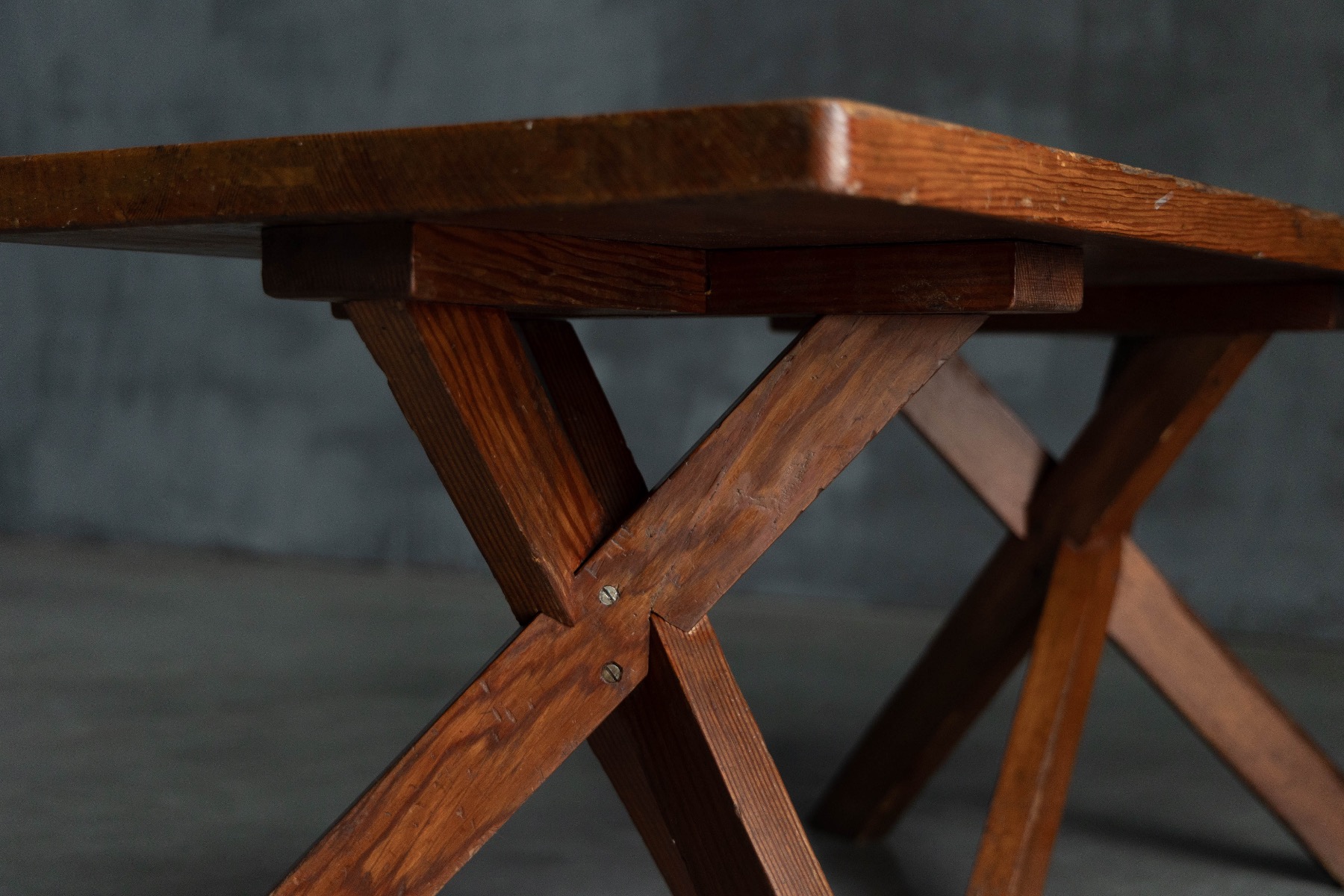 Architectural hotel side table by Charlotte Perriand