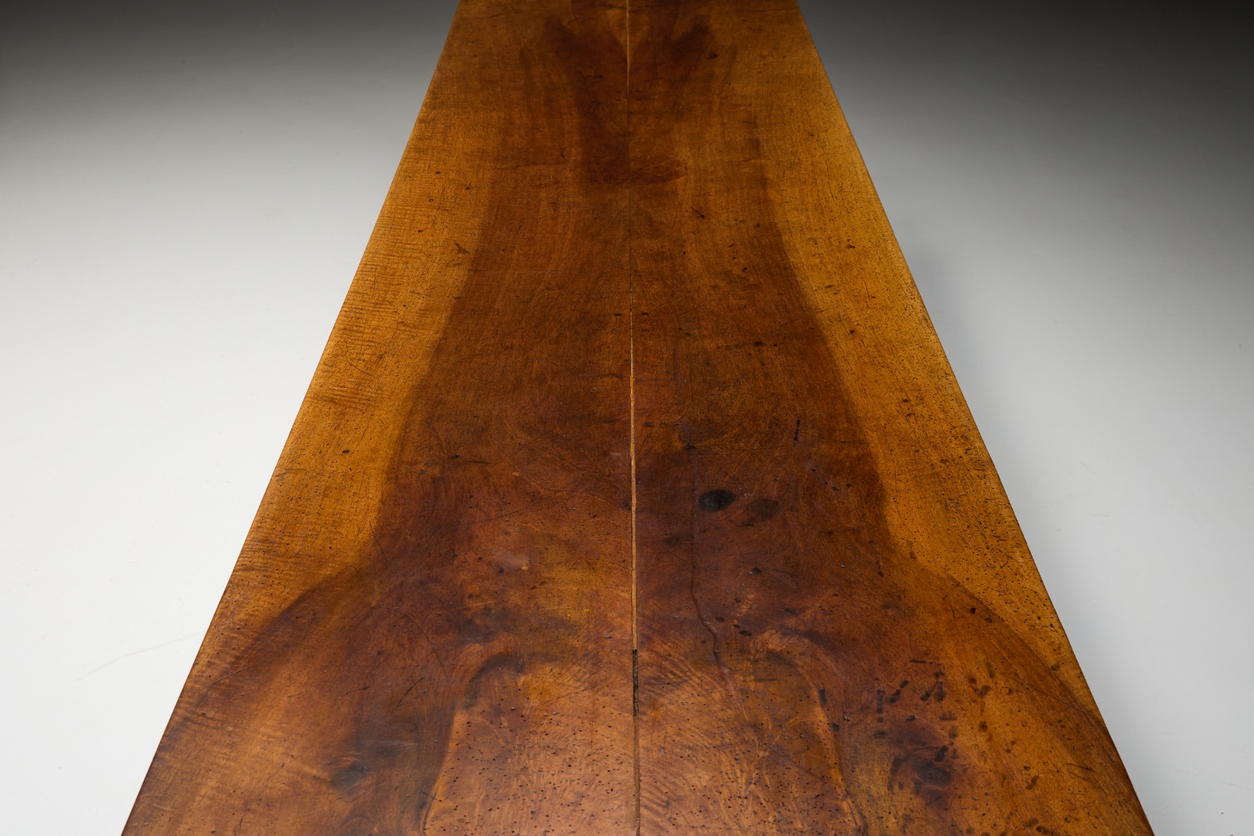 Antique rural dining table in farmhouse style