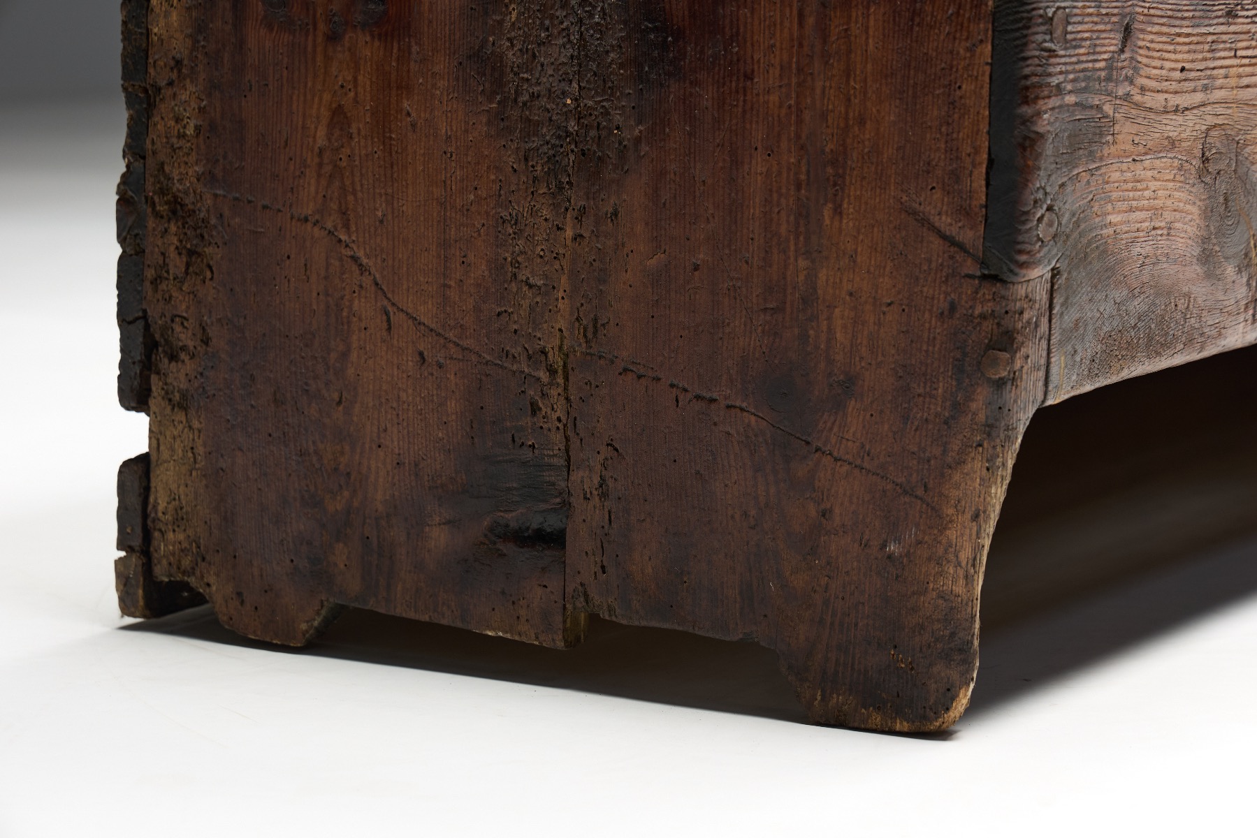 Antique rustic farm bench 1700s