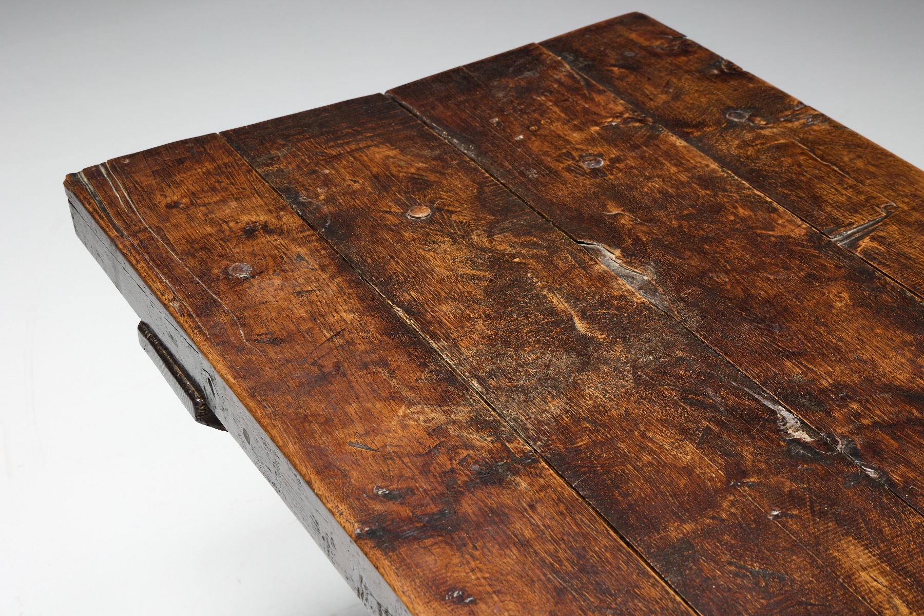 Antique rustic French farm table