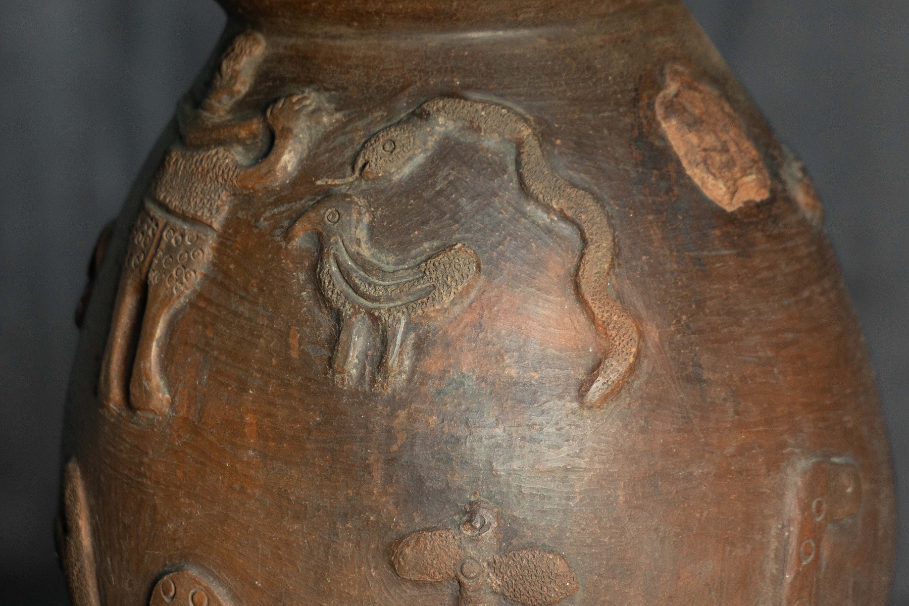 Artisan studio ceramic table lamp from the 20th century