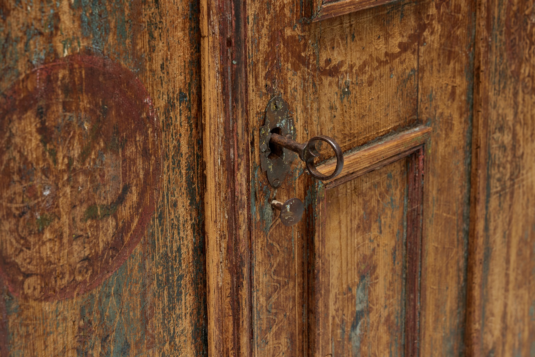 Authentic 1700s wood cabinet