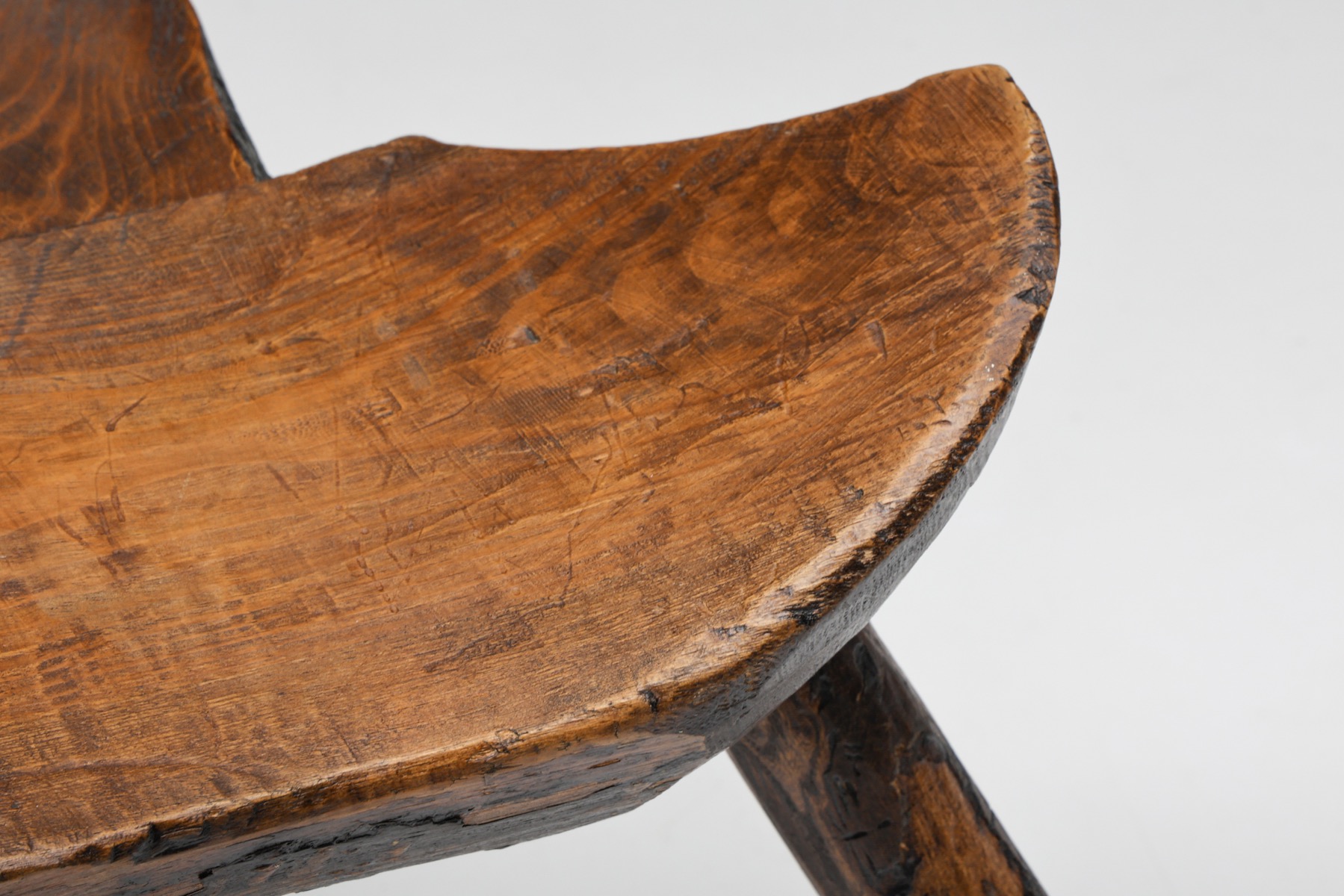 Authentic wabi sabi tripod stool from the 1940s