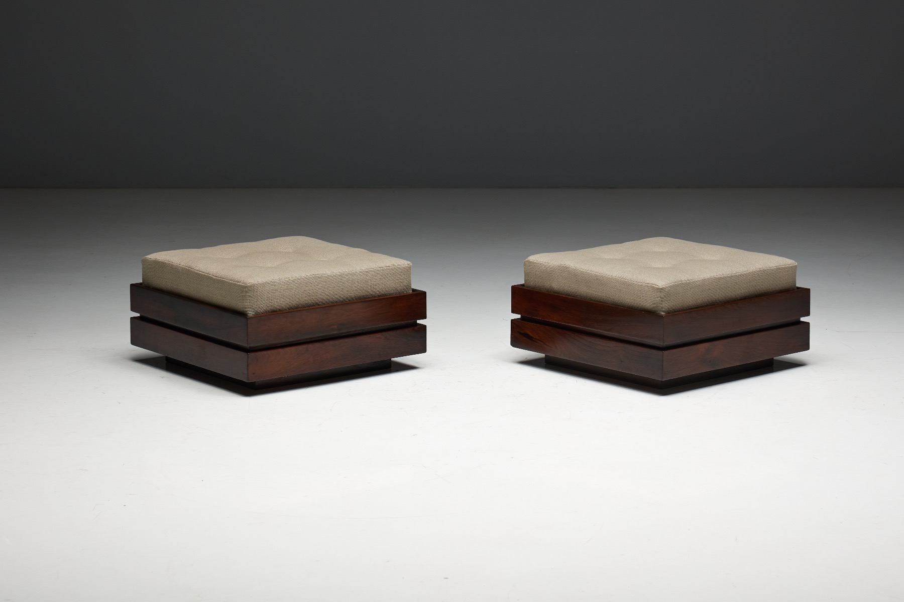 Brazilian design ottomans dating to the 1960s