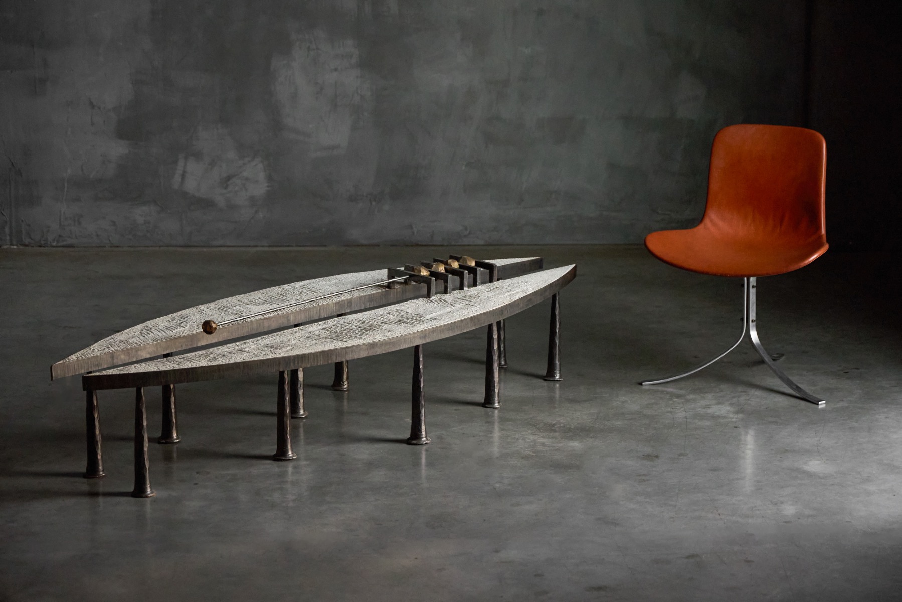 Belgian contemporary brutalist coffee table by Thomas Serruys