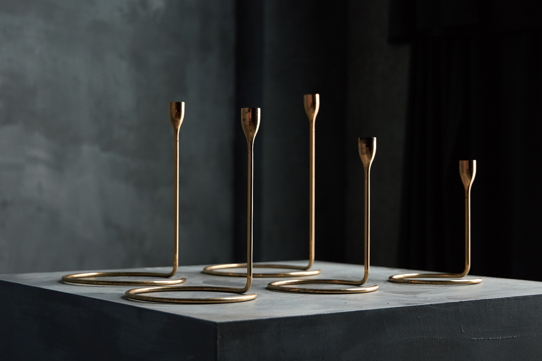 Collectible brass candle holders mid century