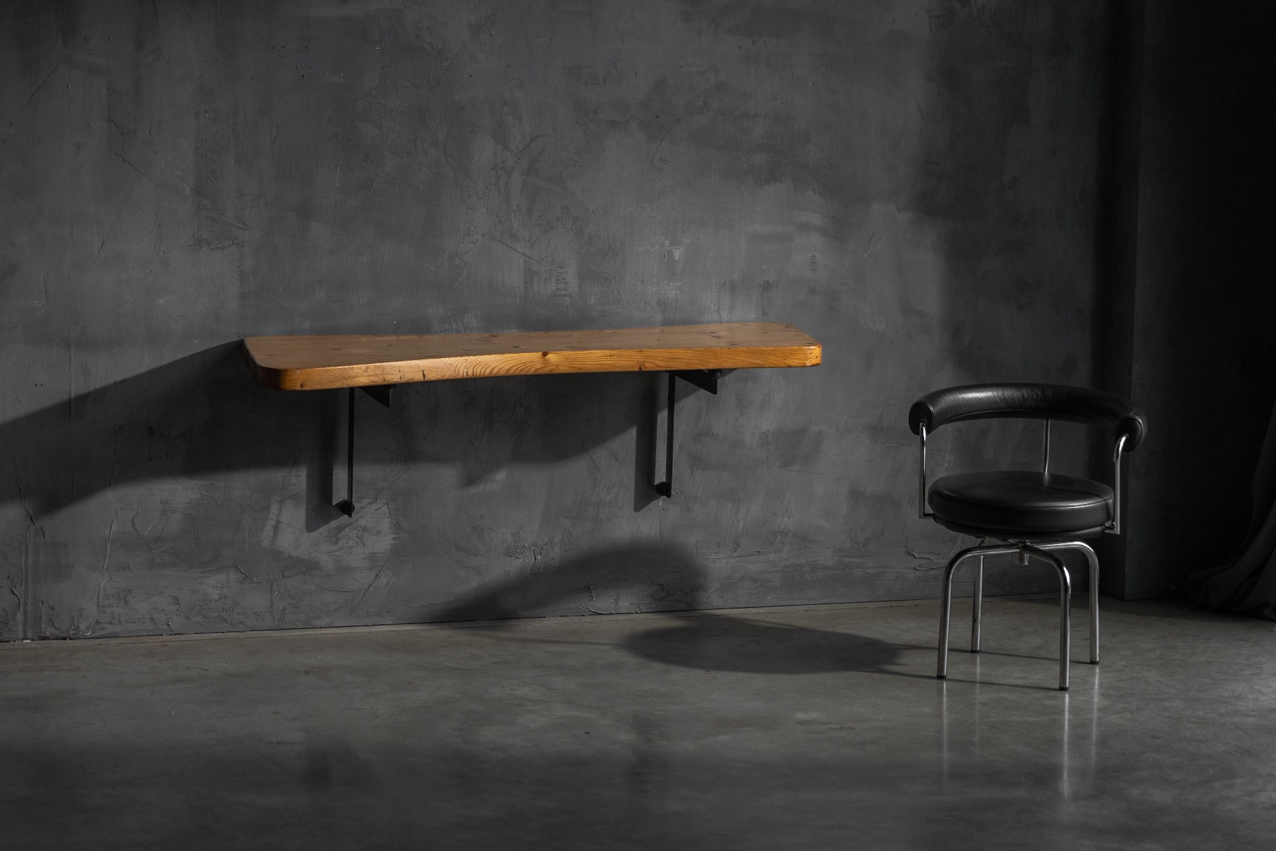 Collectible French mid century console table by Charlotte Perriand