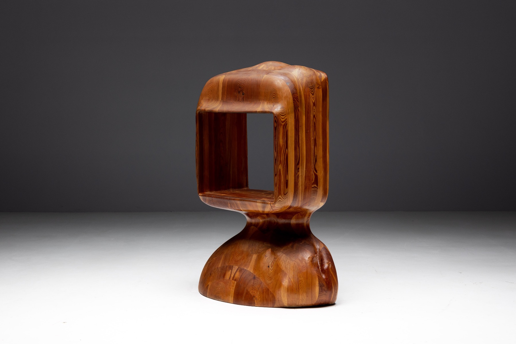 Collectible sculptural cabinet in studio craft style