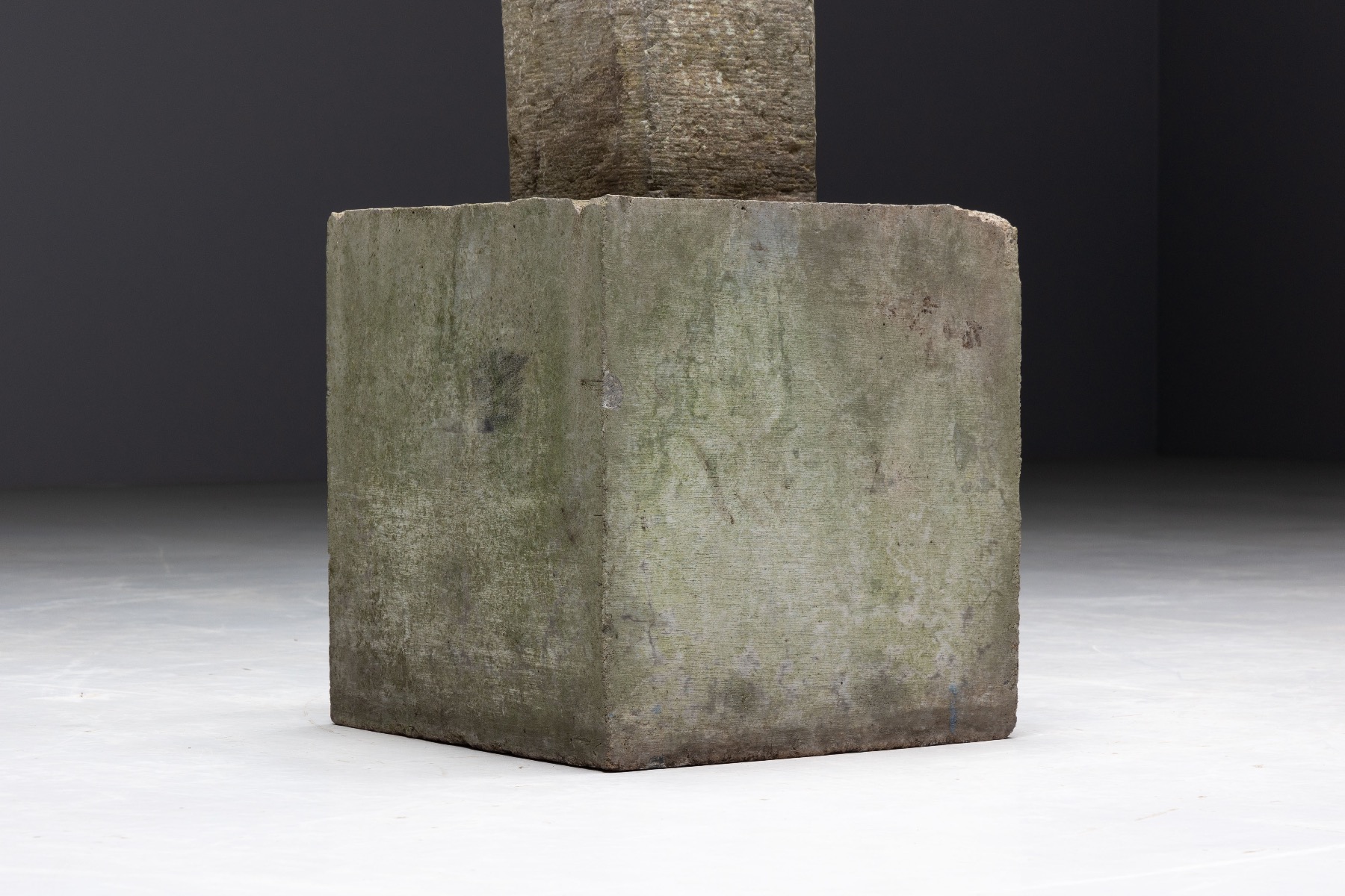 Early Chinese stone temple guardian figure
