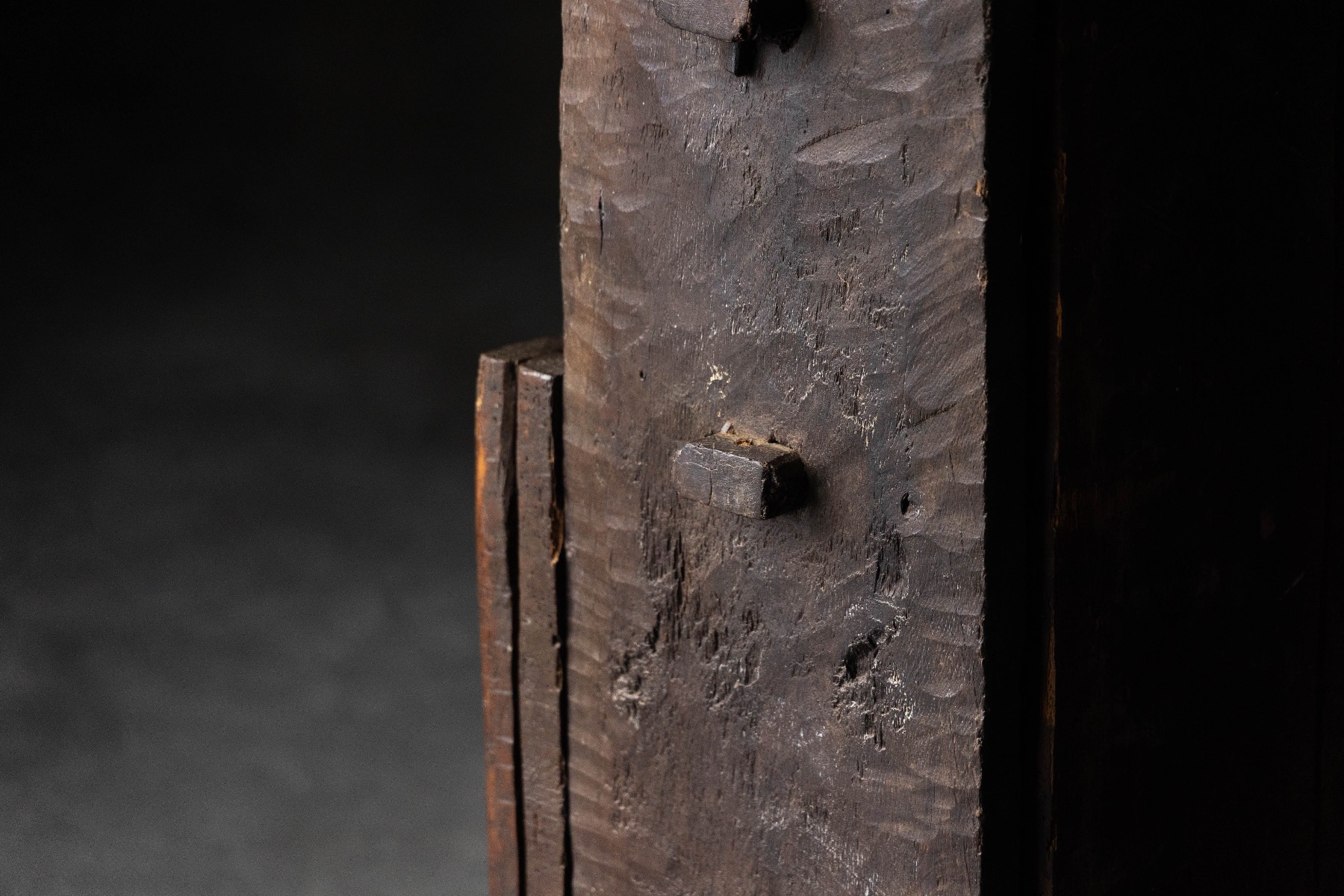 Early Georgian rustic wooden cabinet