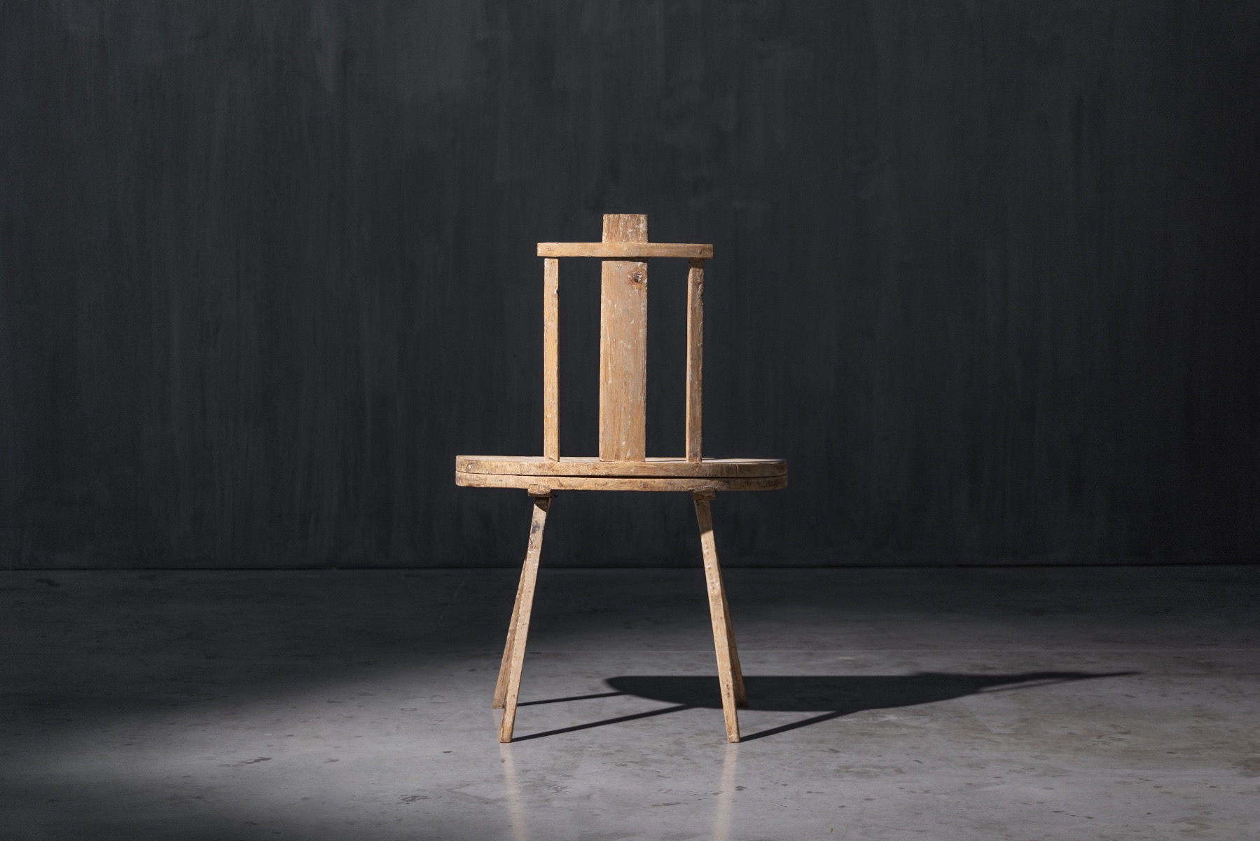 Folk art convertible wooden seat from the 19th century