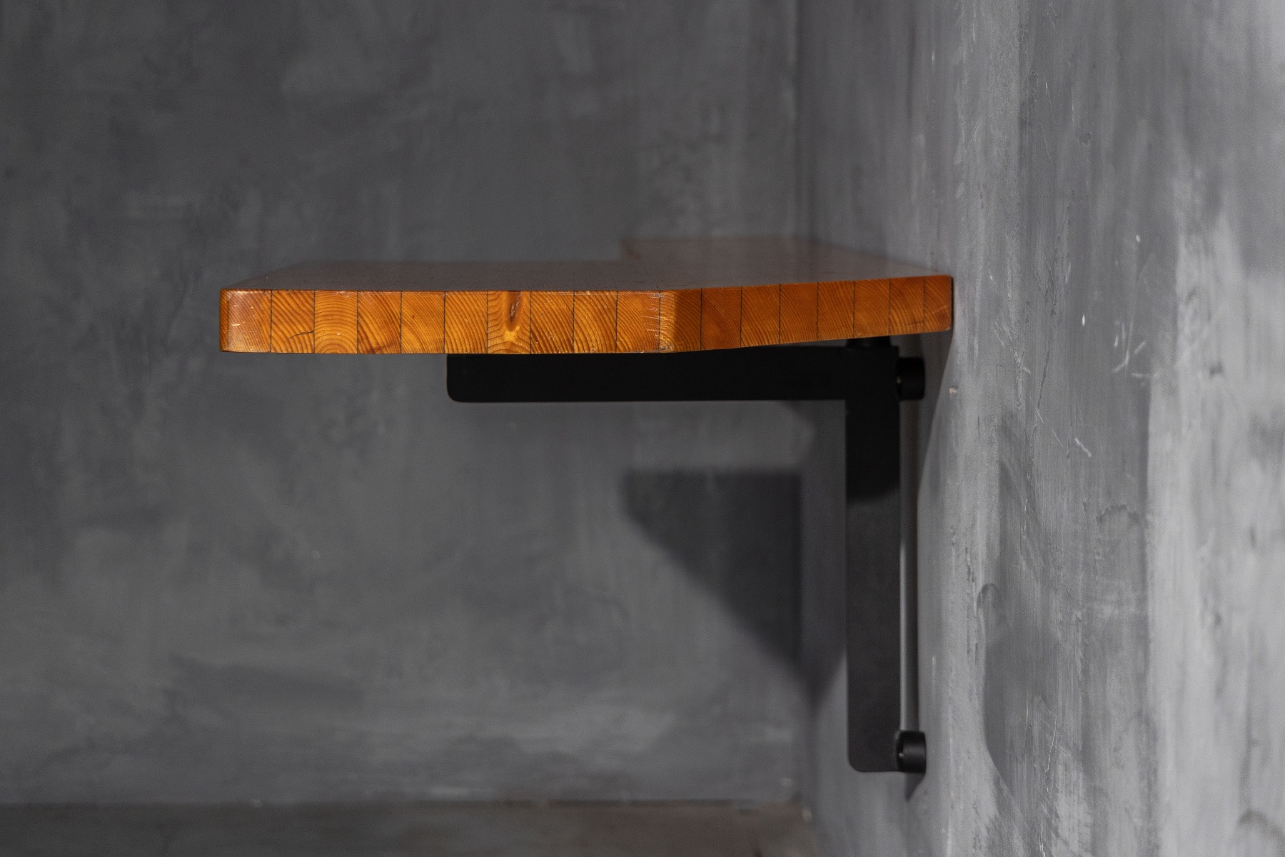 French modernist wall mounted console table from the 1950s by Charlotte Perriand