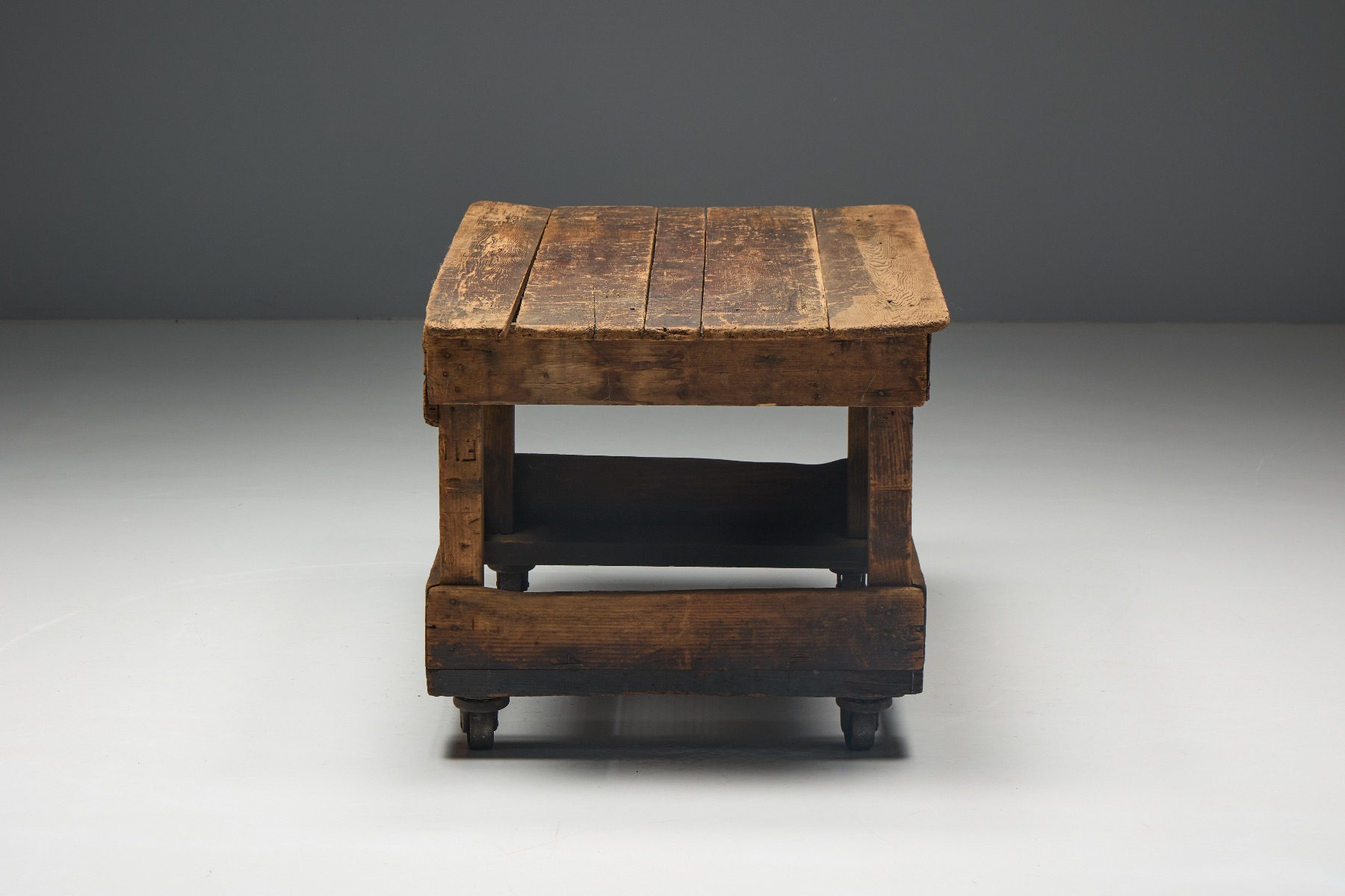 Historic primitive industrial desk 1800s
