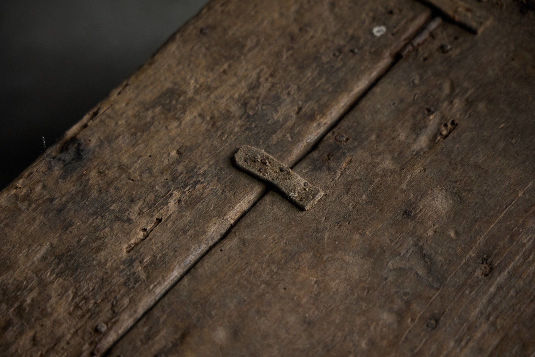 Solid wood rural bench from the 1800s