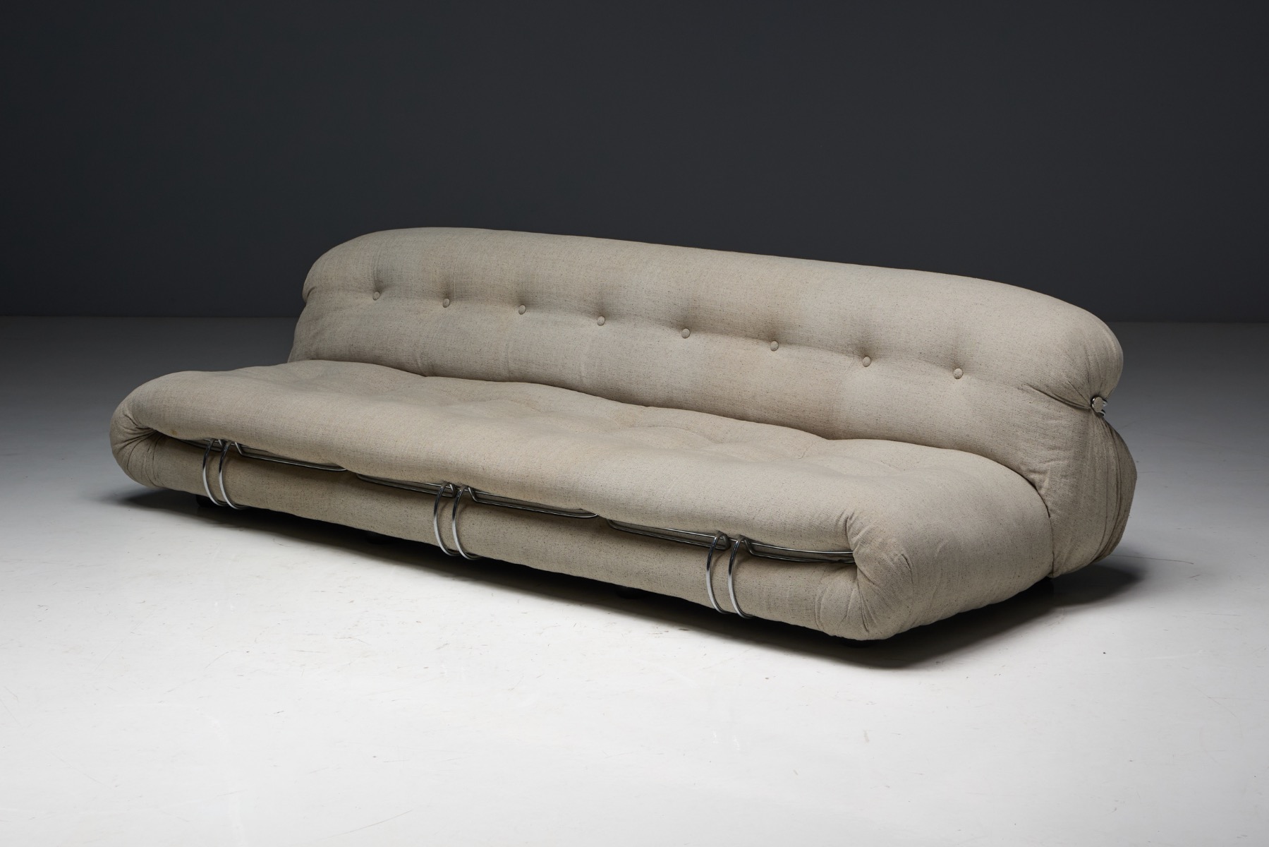 Iconic Soriana sofa designed by Afra and Tobia Scarpa