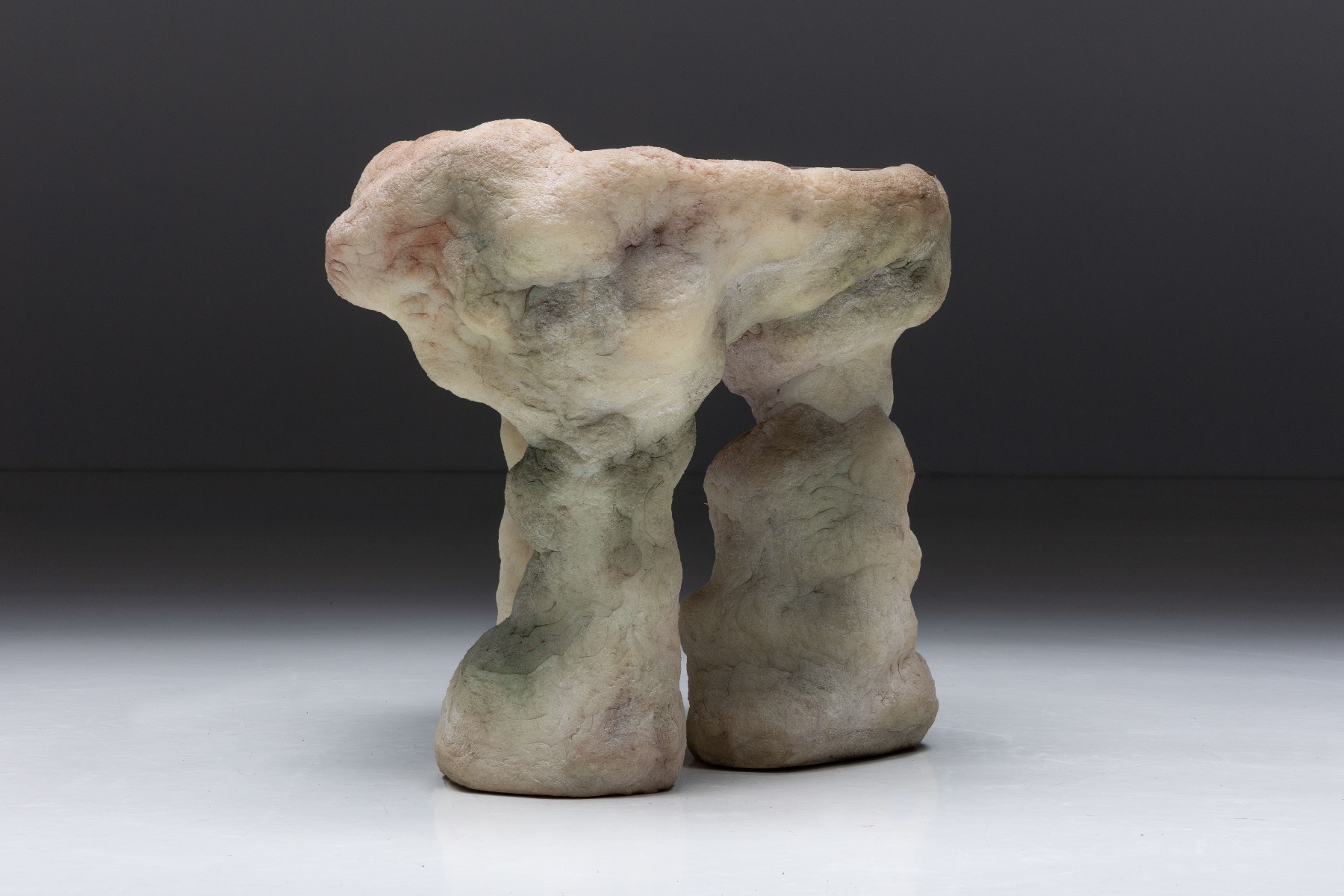 Minimalist lithic desk and chair modern design