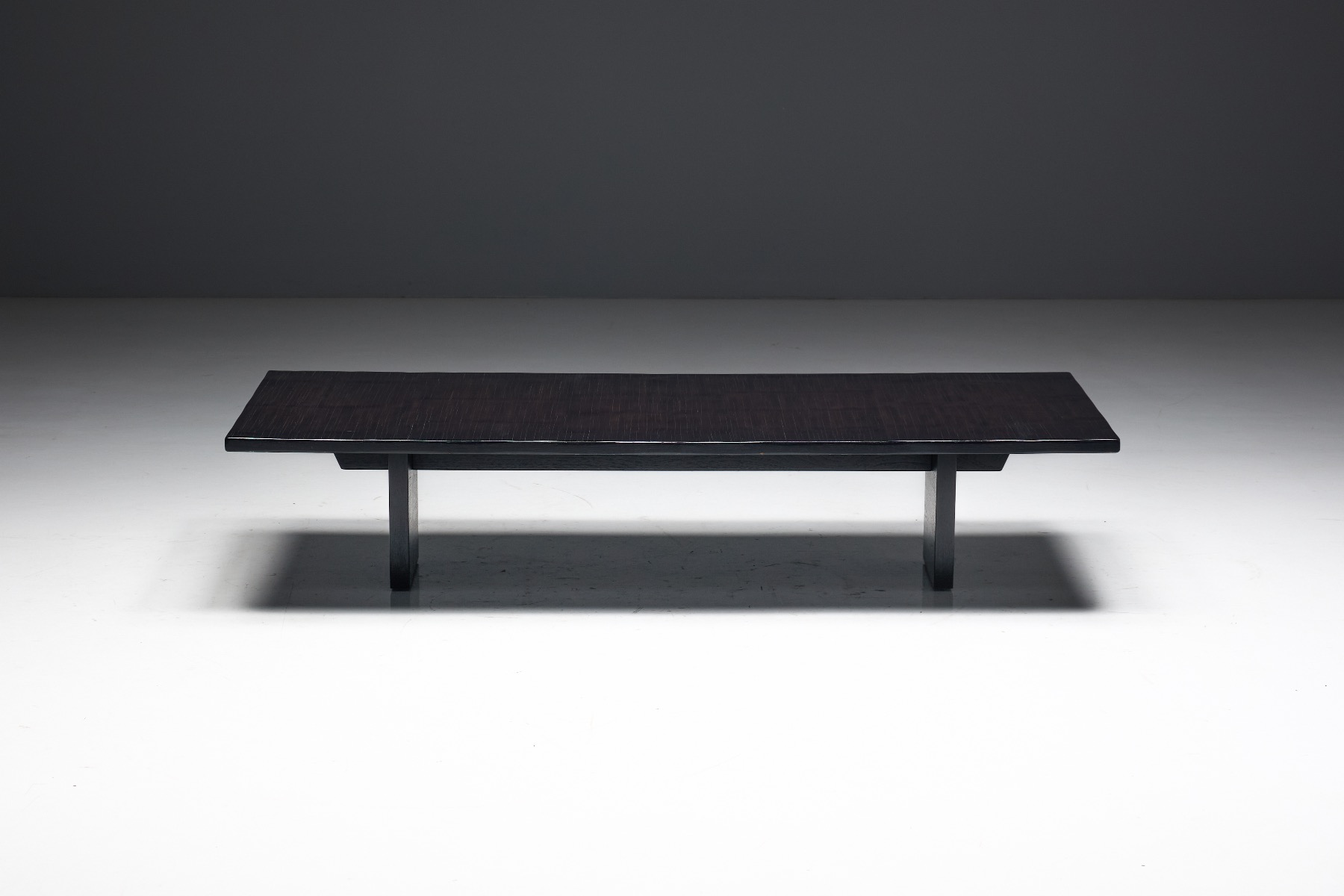 Modernist bamboo coffee table designed by Axel Vervoordt