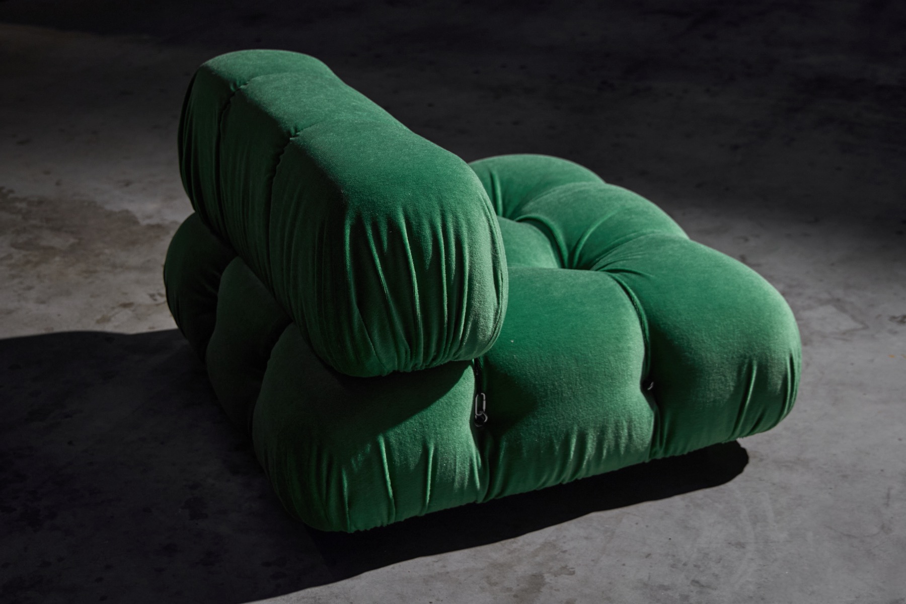 Premium green velvet Camaleonda lounge chair