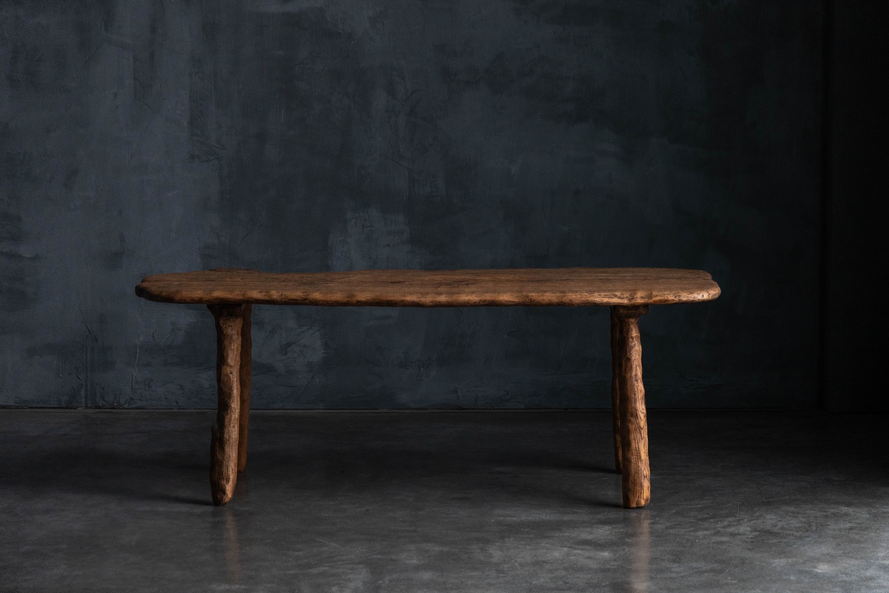 Earthy sculptural wabi sabi table