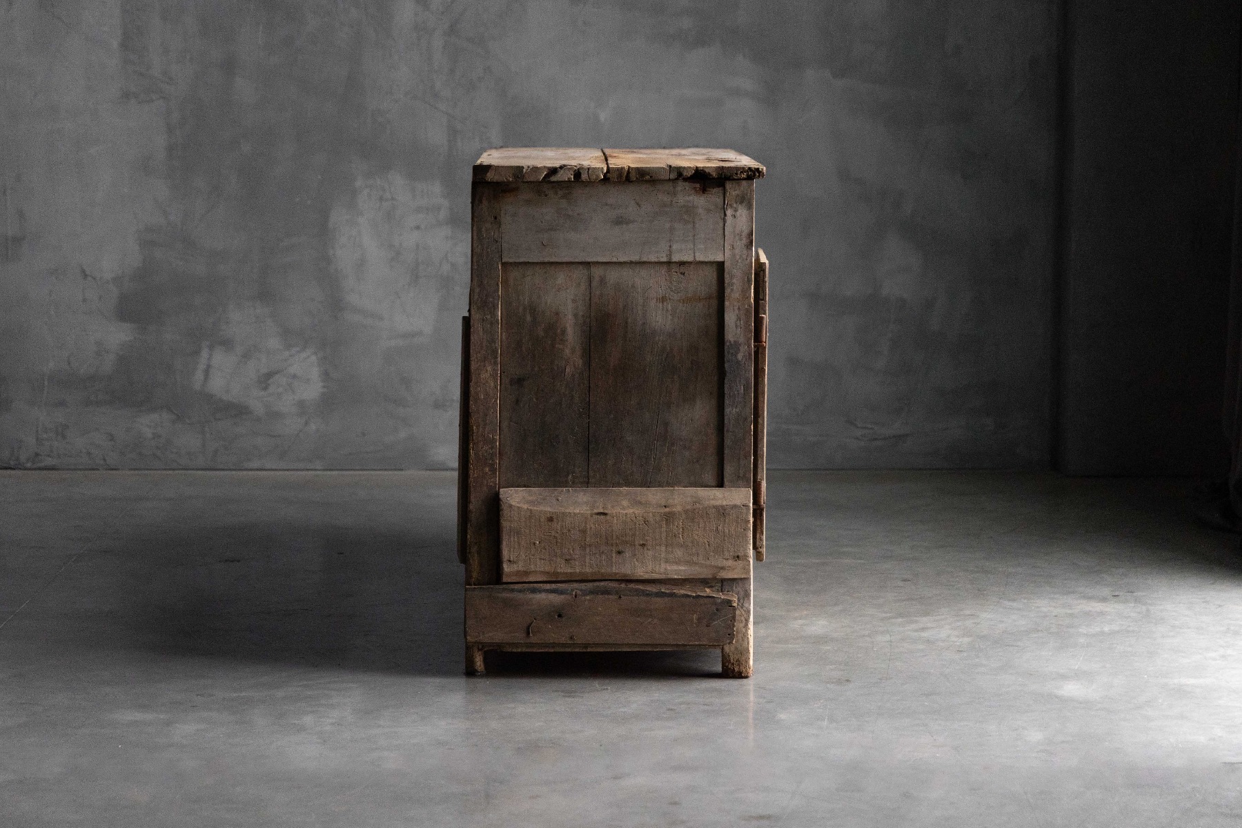 Rustic folk wabi sabi cabinet from the 19th century