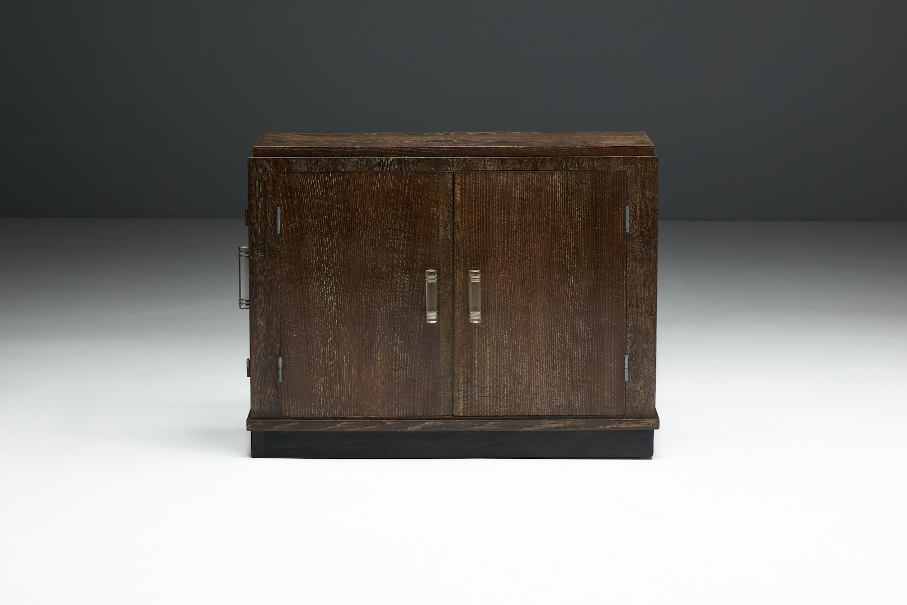 Mid century oak Art Deco case piece with refined craftsmanship