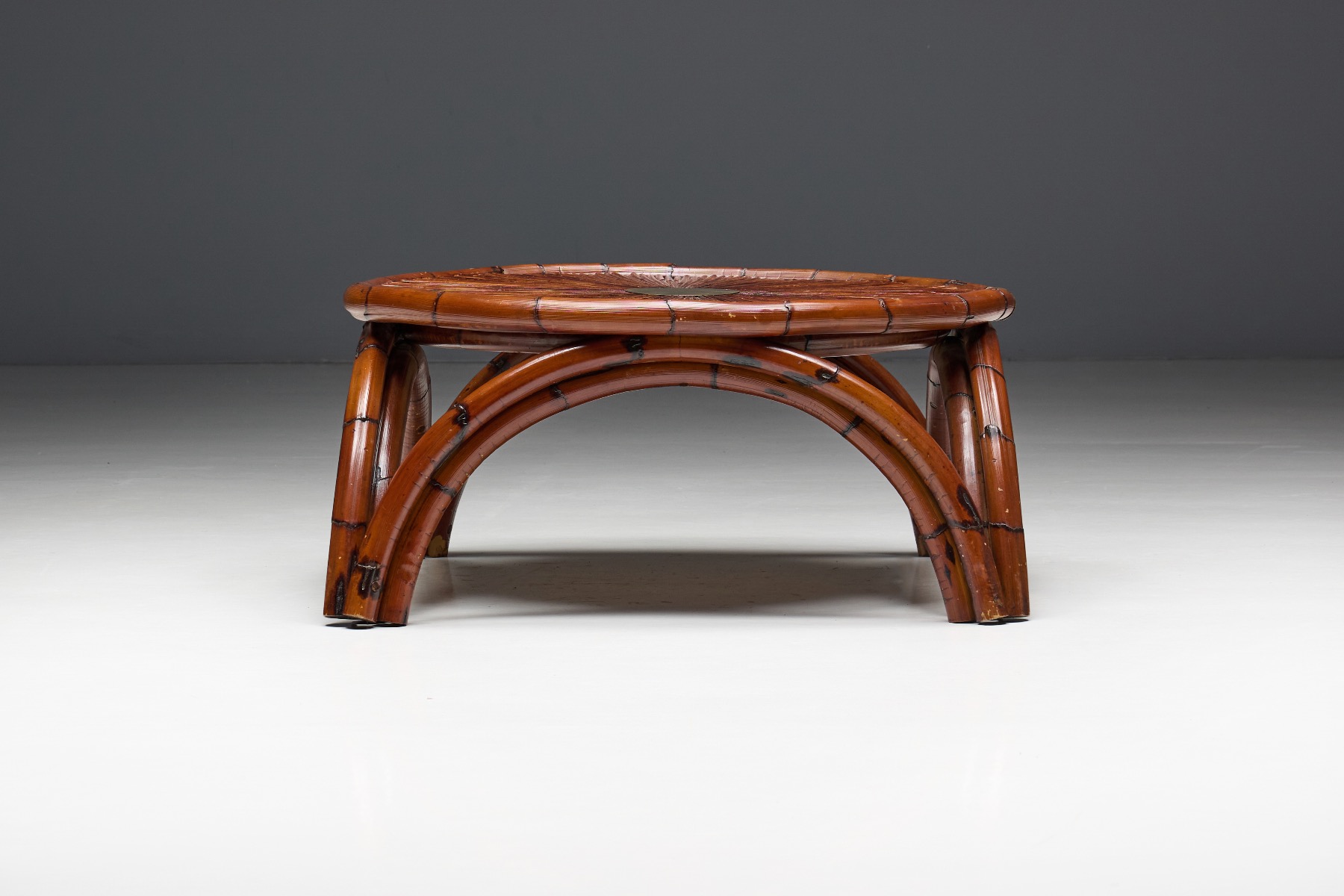Sculptural bamboo table Gabriella Crespi