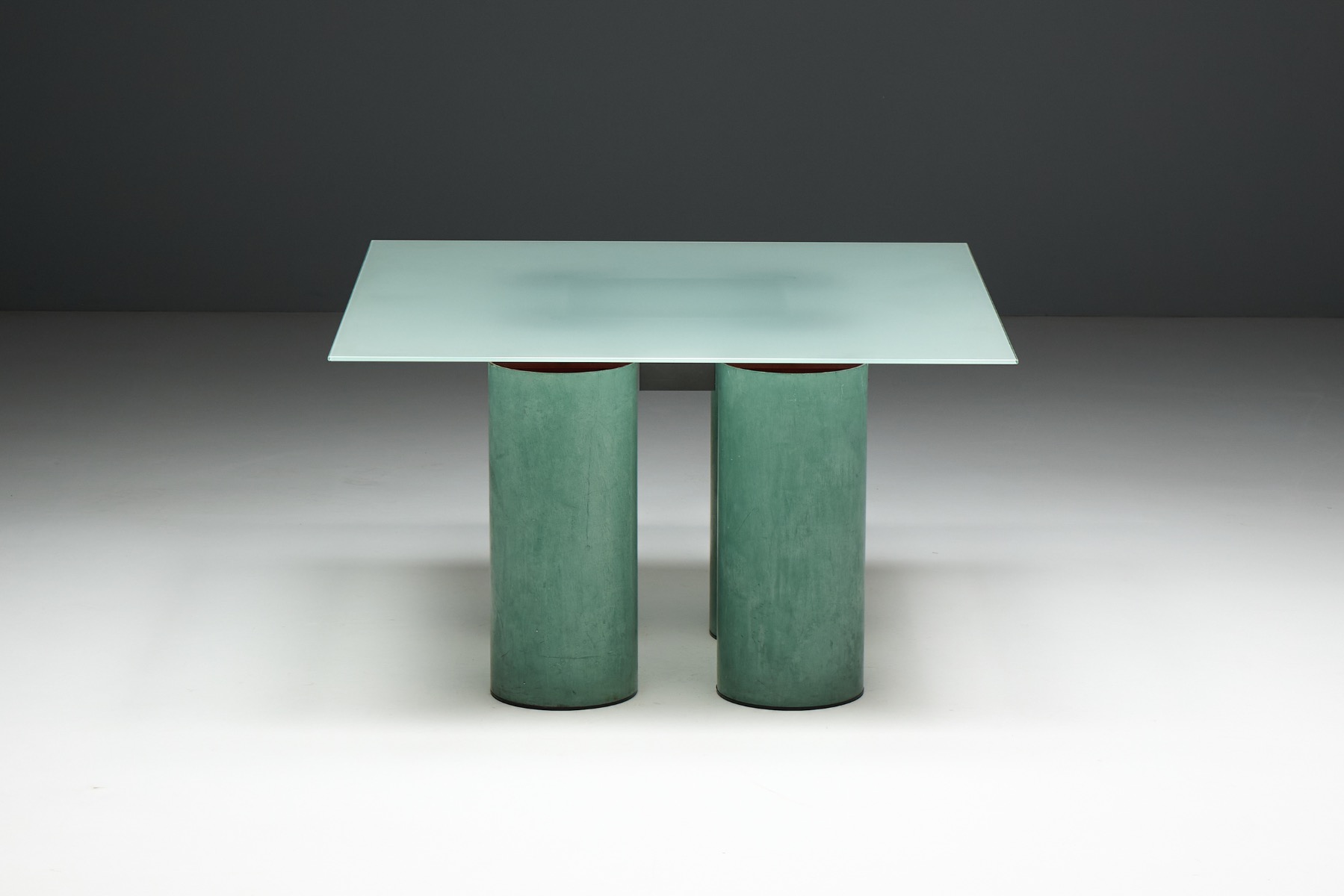 Iconic Serenissimo dining table designed by the Vignellis