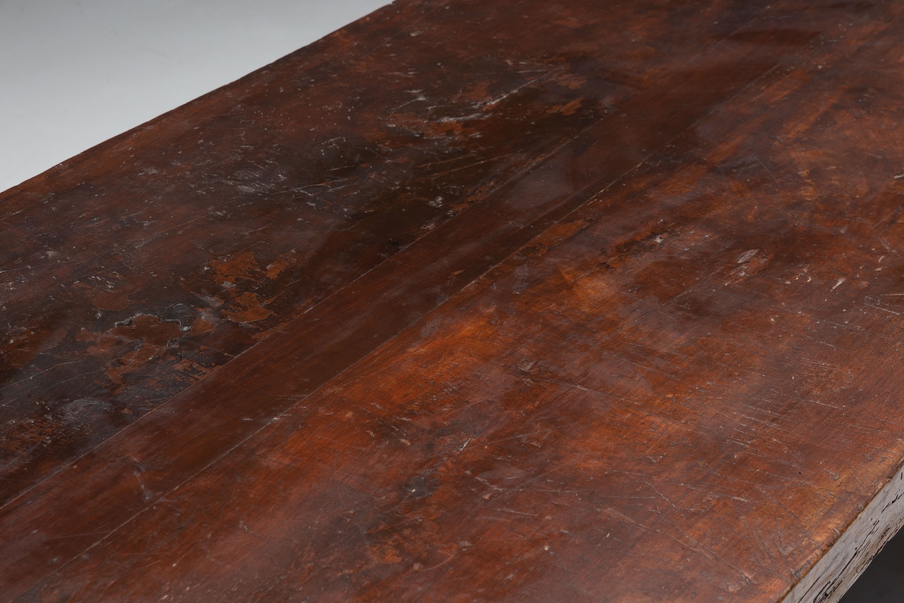 Solid wood folk dining table antique furniture piece