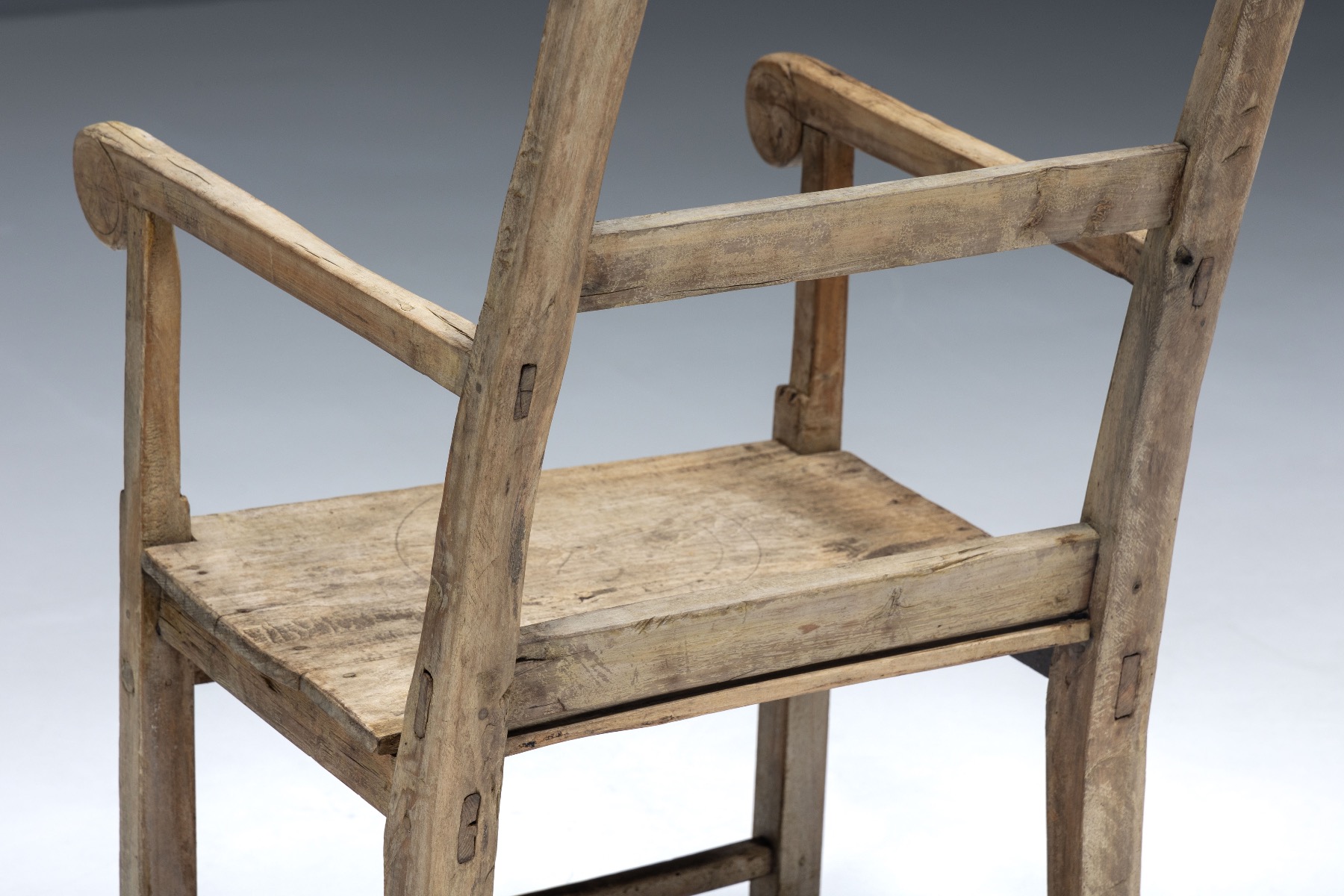 Solid wood French armchair antique furniture piece