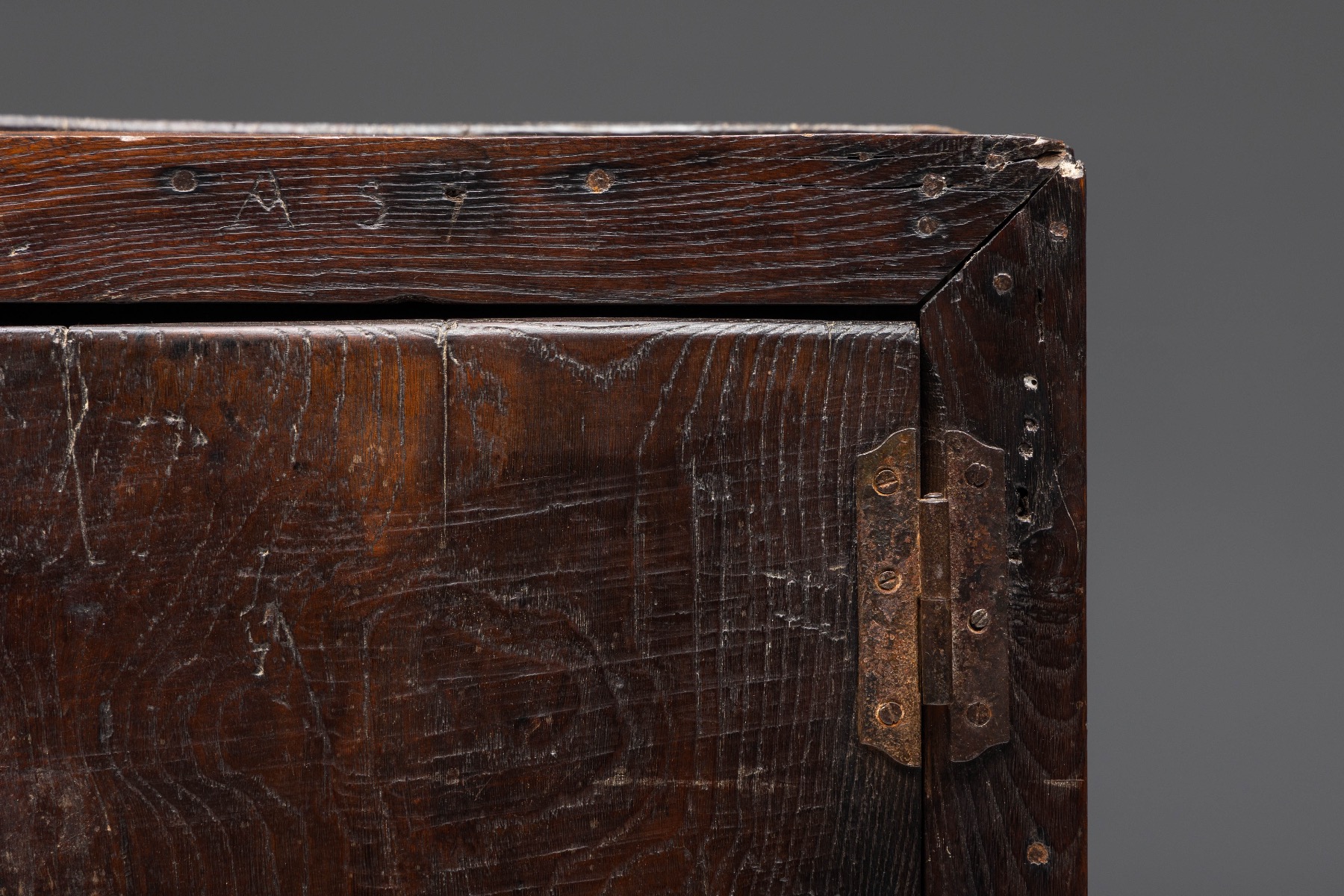 Solid wood French cabinet antique furniture piece from the 1850s