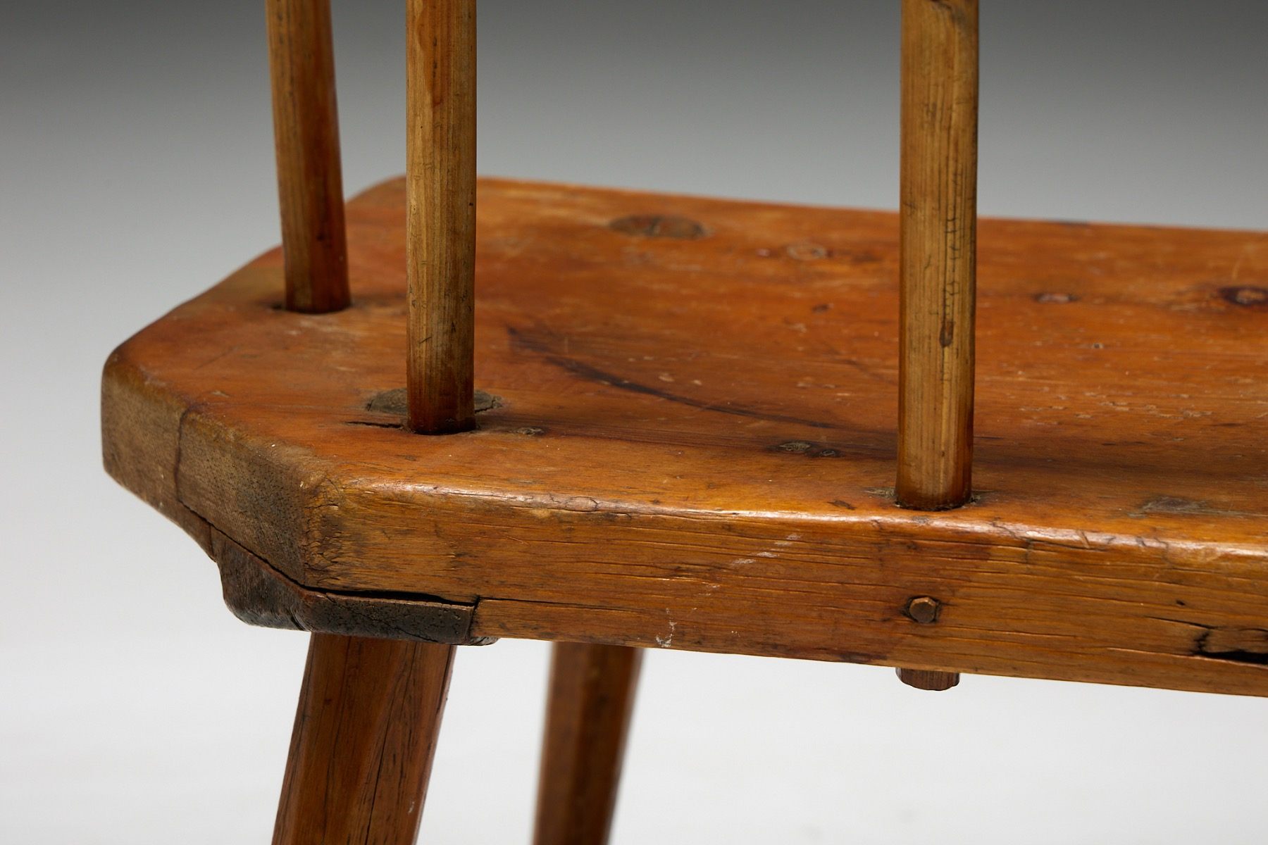 Solid wood Tyrolean armchair antique furniture piece