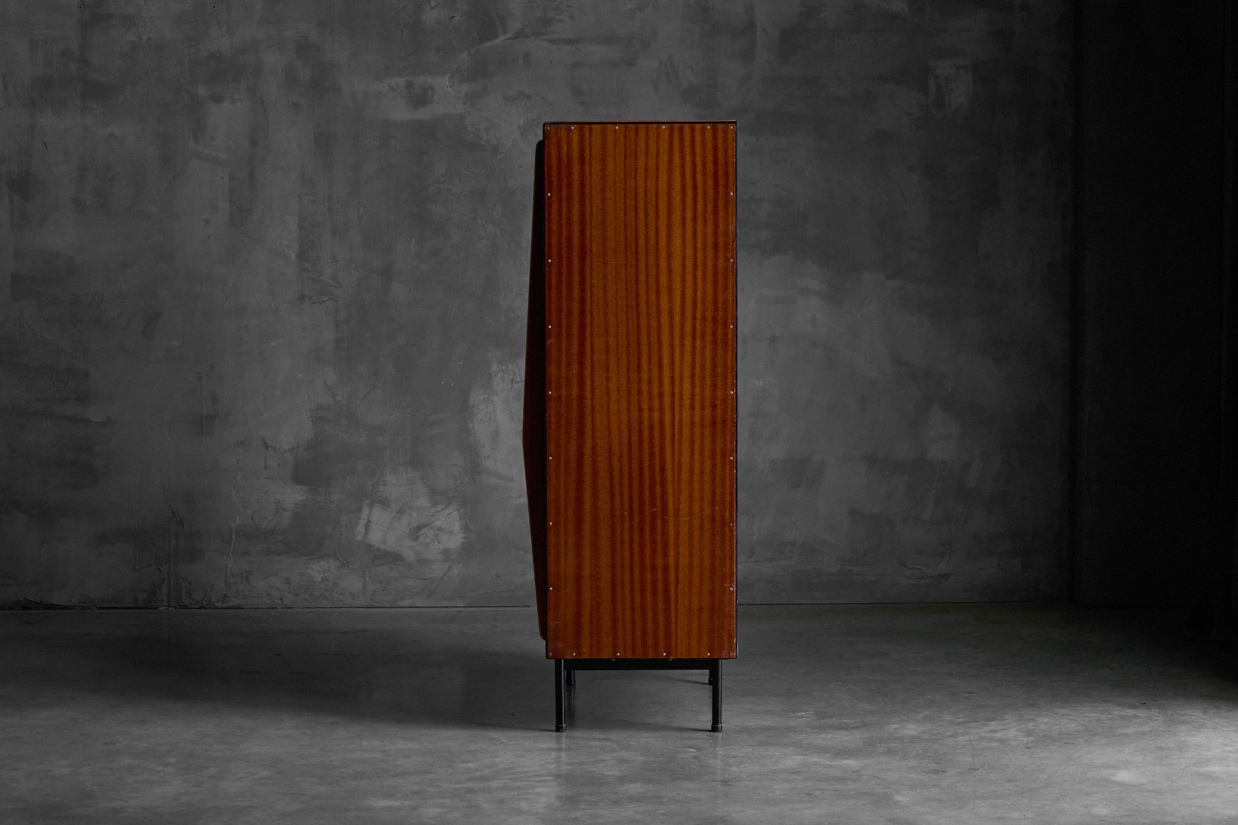 Modernist wardrobe combining steel and wood construction