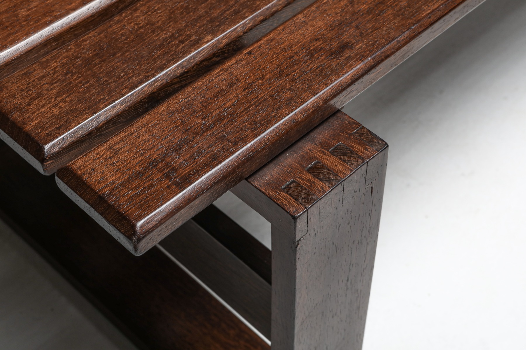 Timeless wenge slatted bench or coffee table design